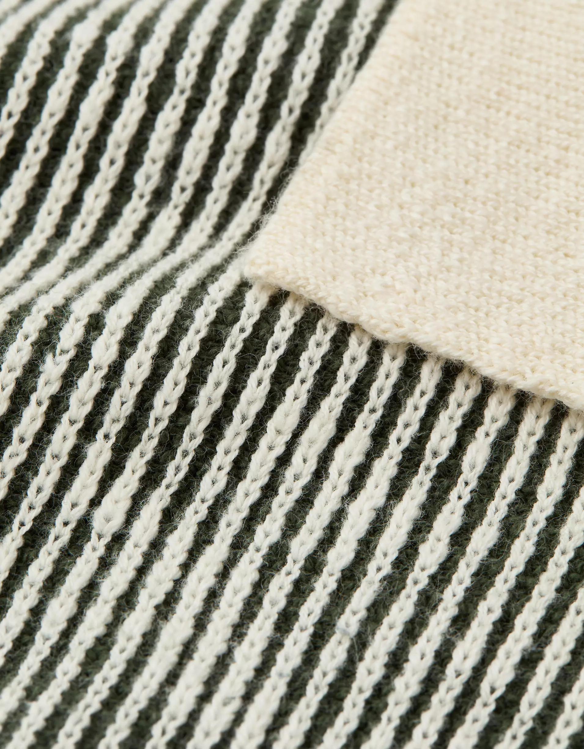 AE Weekend Striped Button-Up Sweater Polo Shirt Product Image