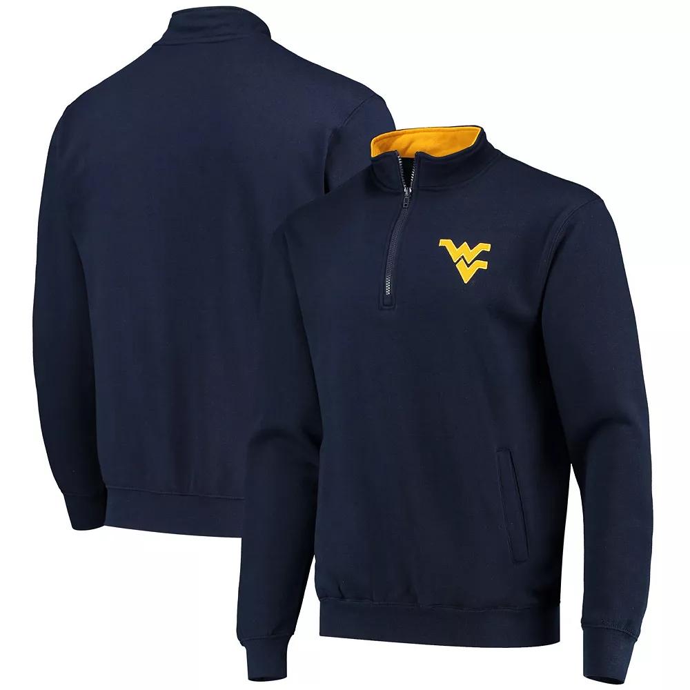 Men's Colosseum Navy West Virginia Mountaineers Tortugas Logo Quarter-Zip Jacket,  Product Image