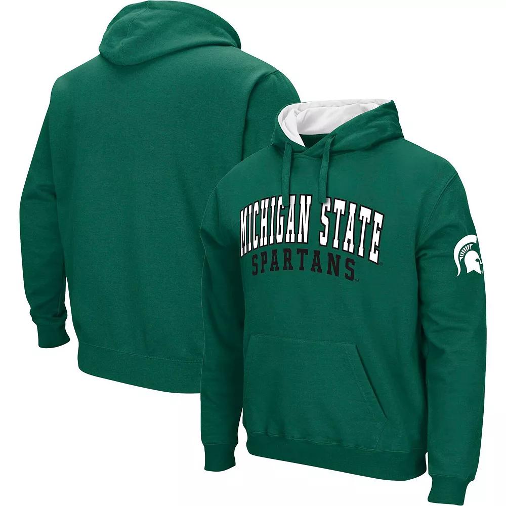 Men's Colosseum Green Michigan State Spartans Double Arch Pullover Hoodie, Size: Small Product Image