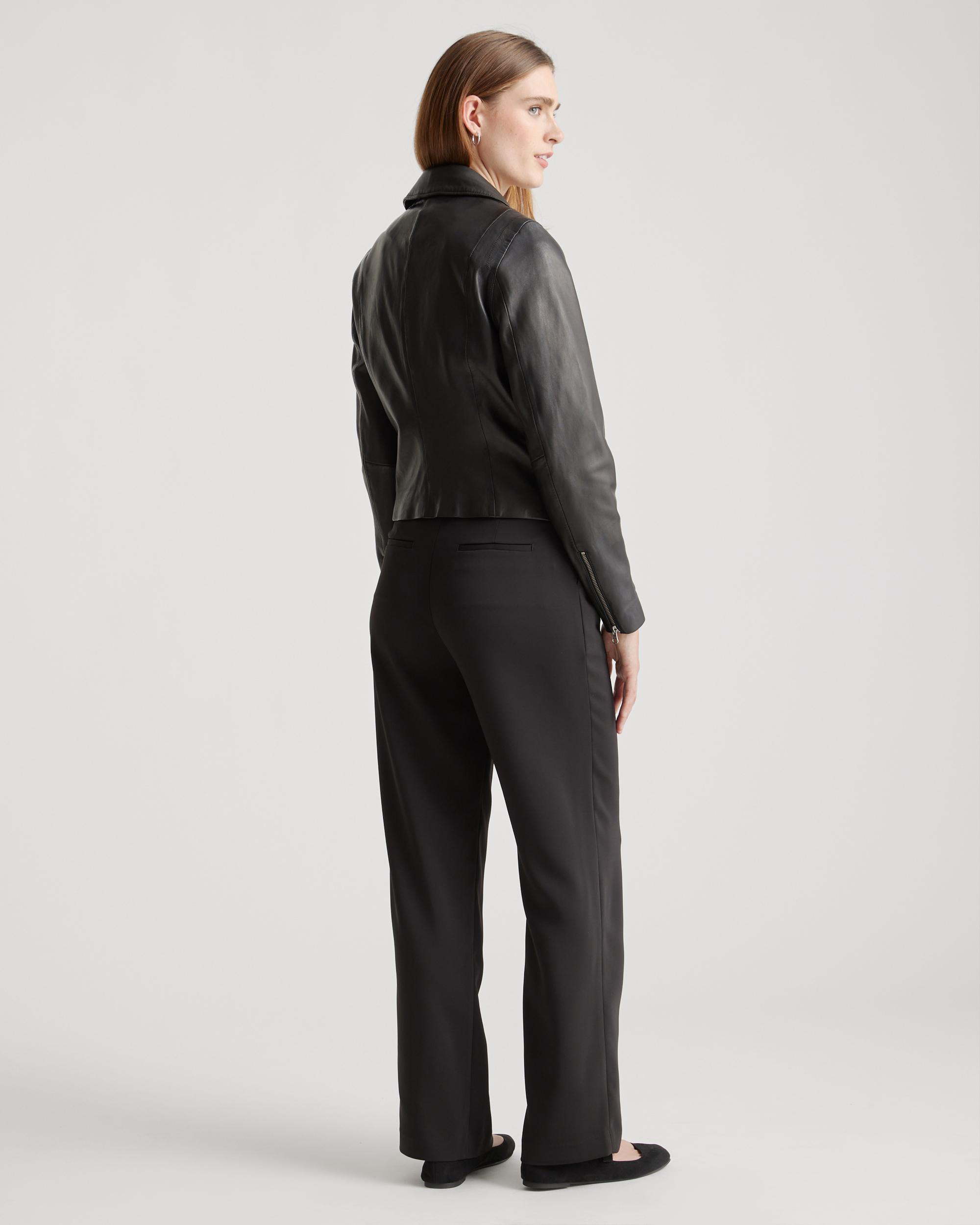 Quince | Women's 100% Washed Leather Biker Jacket Size XL Product Image