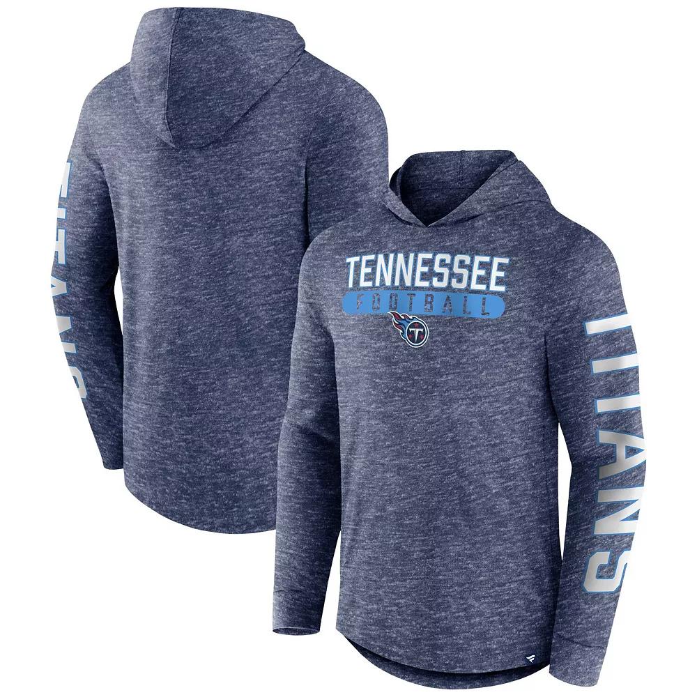 Men's Fanatics Branded Heather Navy Tennessee Titans Pill Stack Long Sleeve Hoodie T-Shirt, Size: 2XL, Blue Product Image