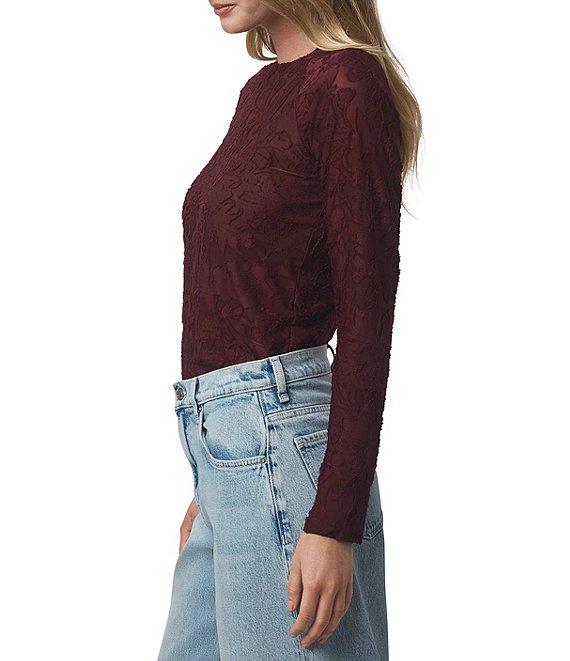 Splendid Cecelia Floral Burnout Crew Neck Long Sleeve Tee Product Image