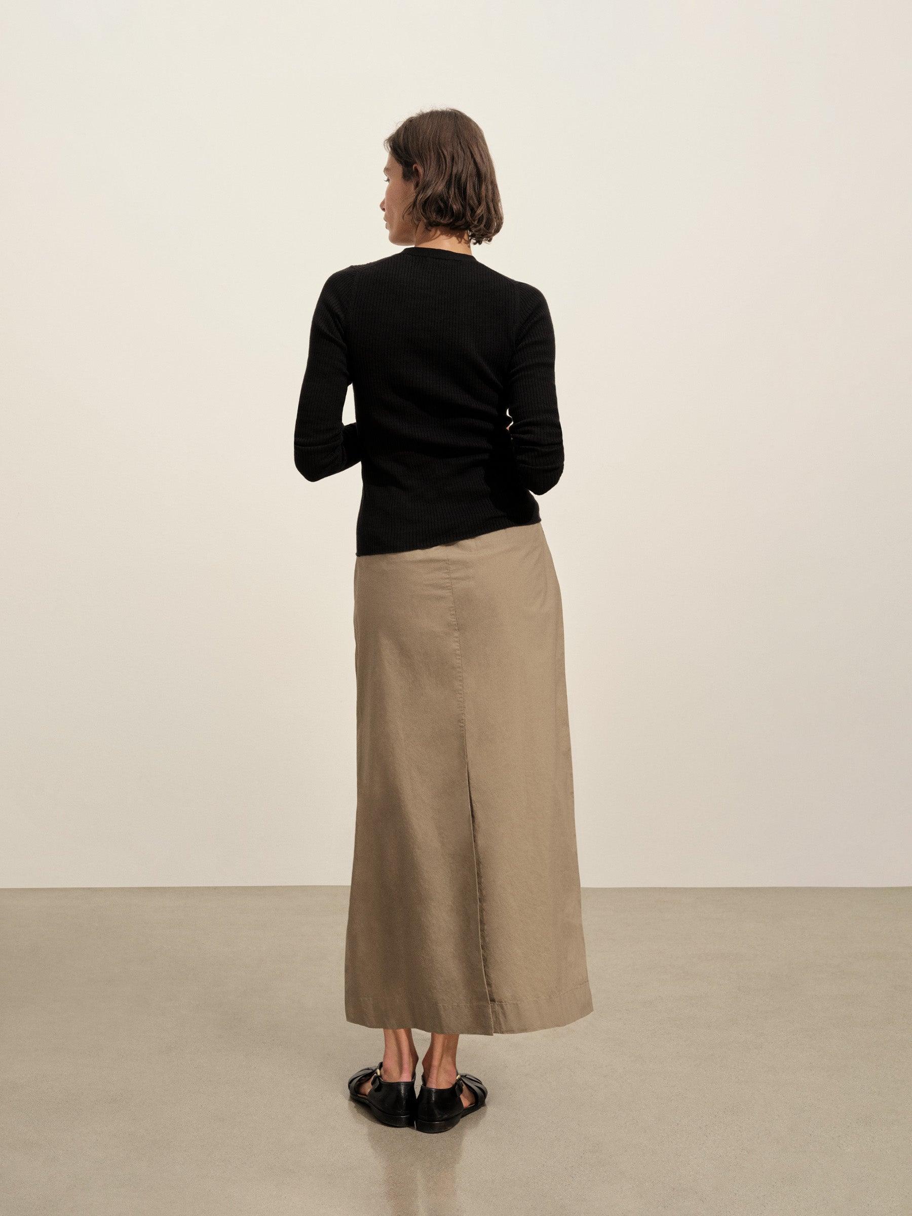 Black Coastal Linen Rib Cardigan Product Image