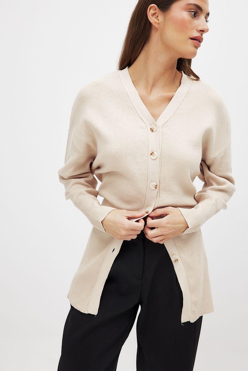 Marked Waist Knitted Cardigan Product Image