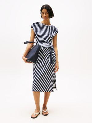 Stripe Side-Knot Midi Dress Product Image