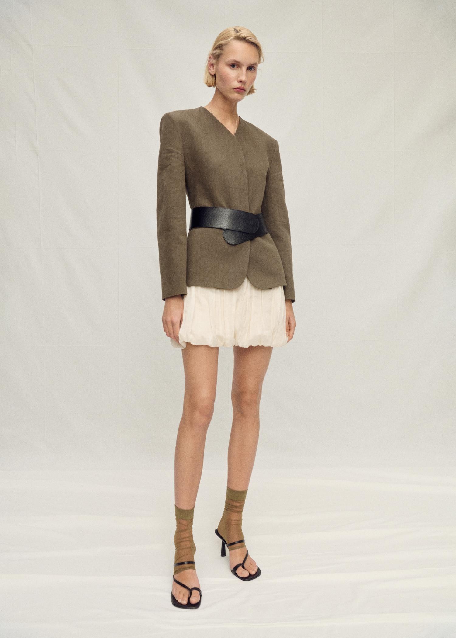 Ramie balloon skirt - Women | MANGO USA Product Image