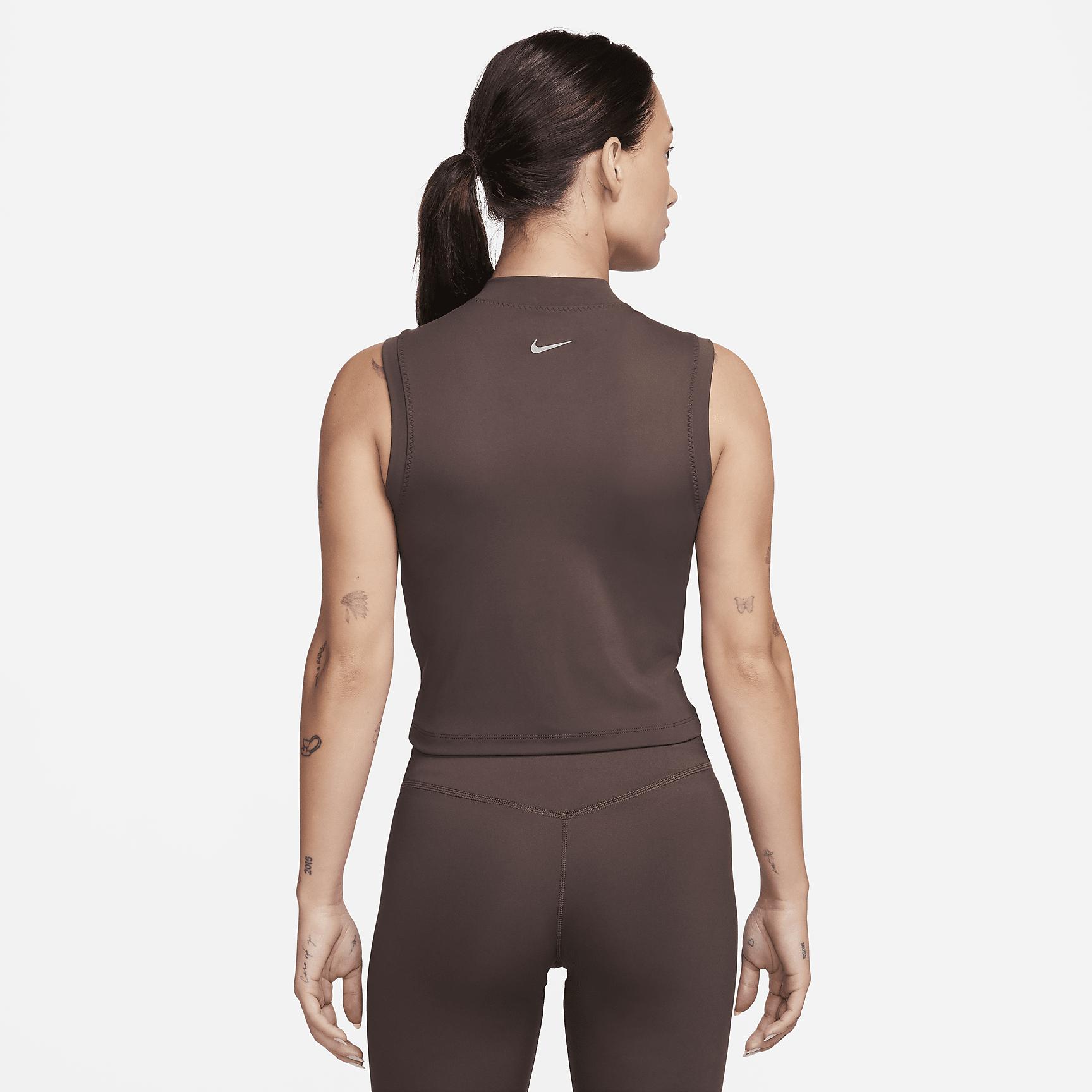 Nike One Fitted Women's Dri-FIT Mock-Neck Cropped Tank Top Product Image