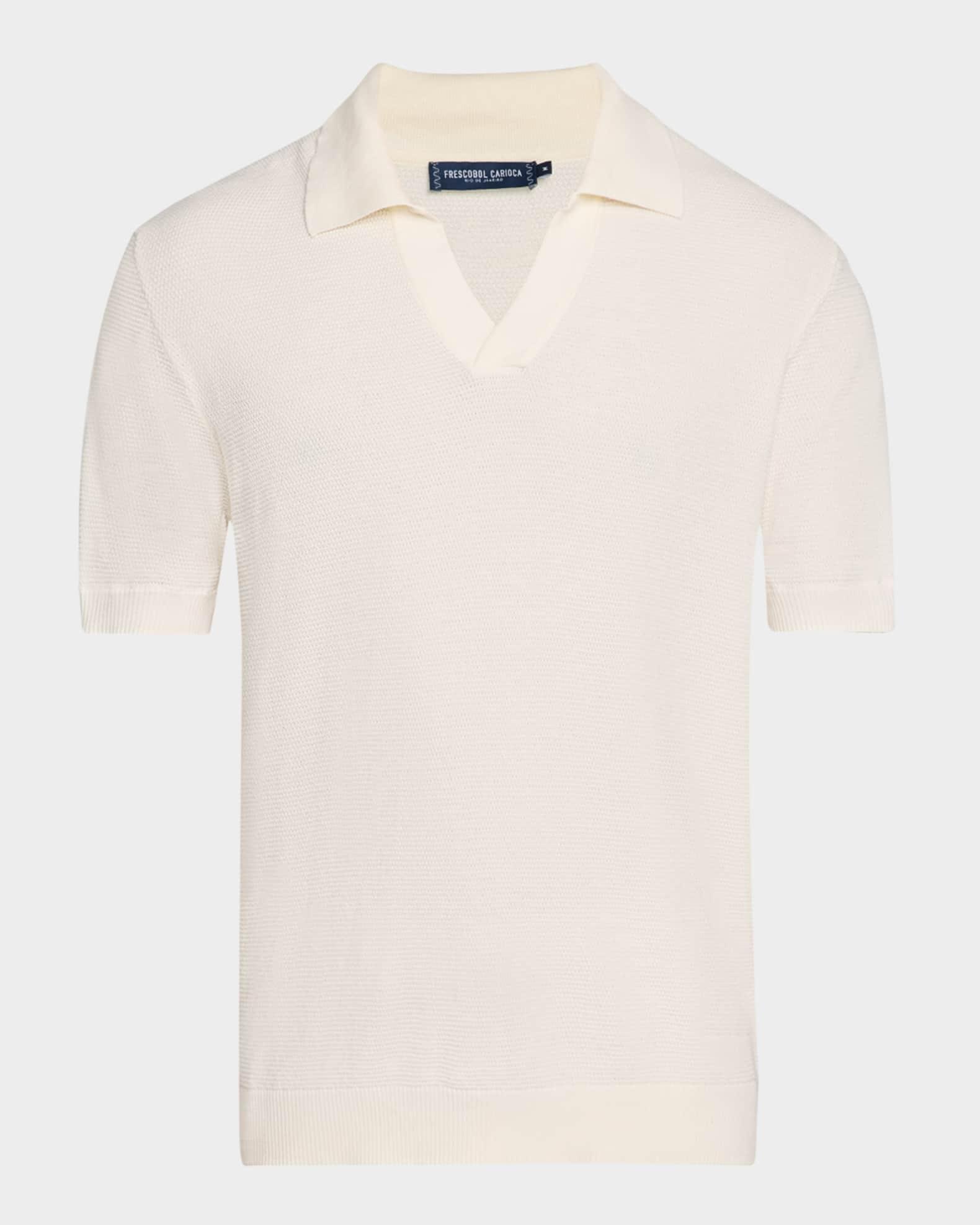 Men's Rino Cotton and Silk Knit Polo Shirt Product Image