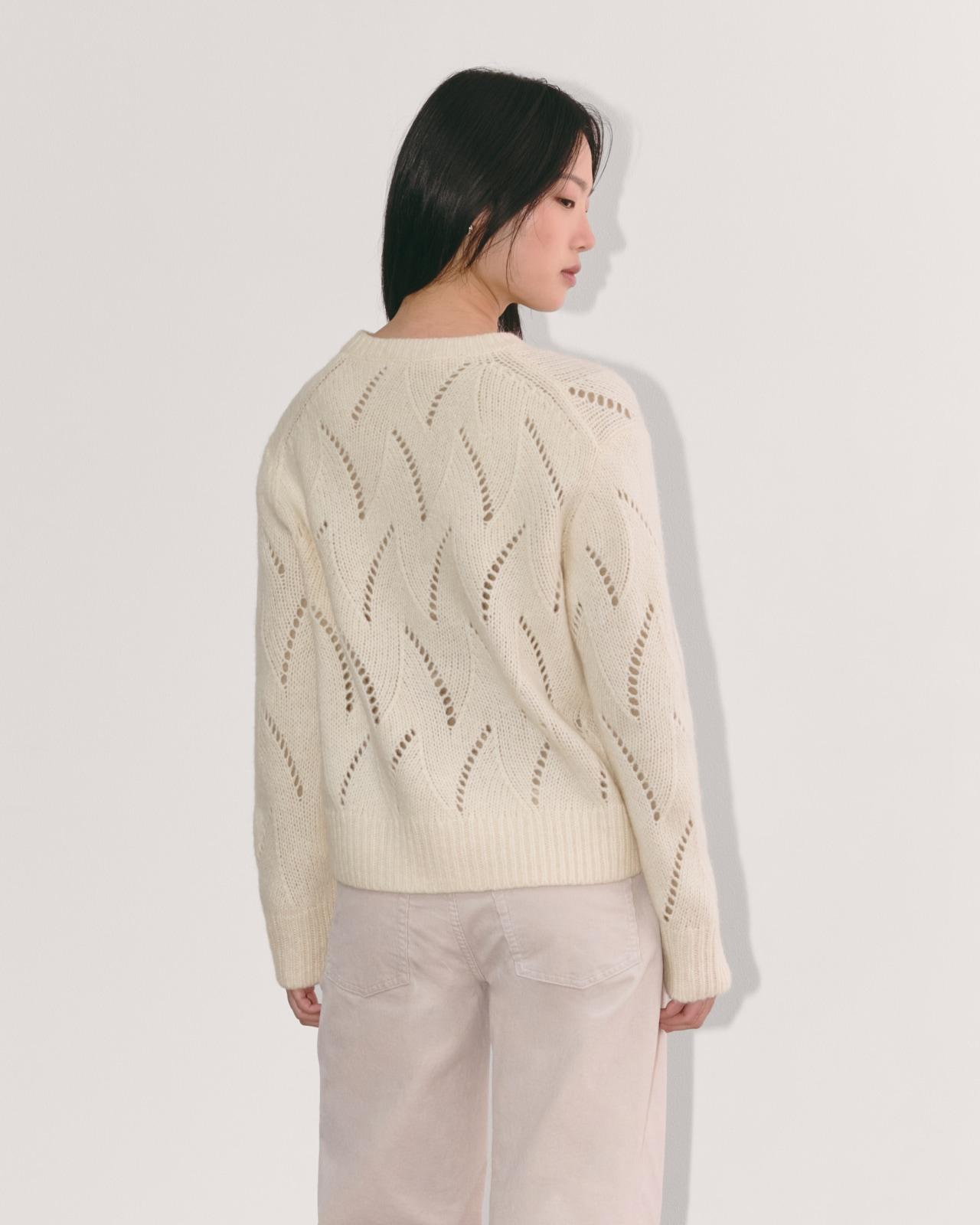 Womens Pointelle Sweater in Cloud by Everlane Product Image