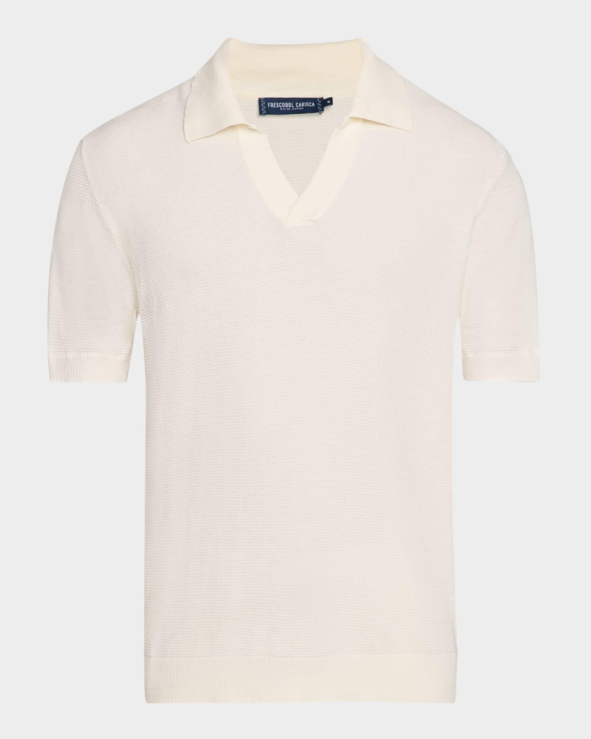 Men's Rino Cotton and Silk Knit Polo Shirt Product Image