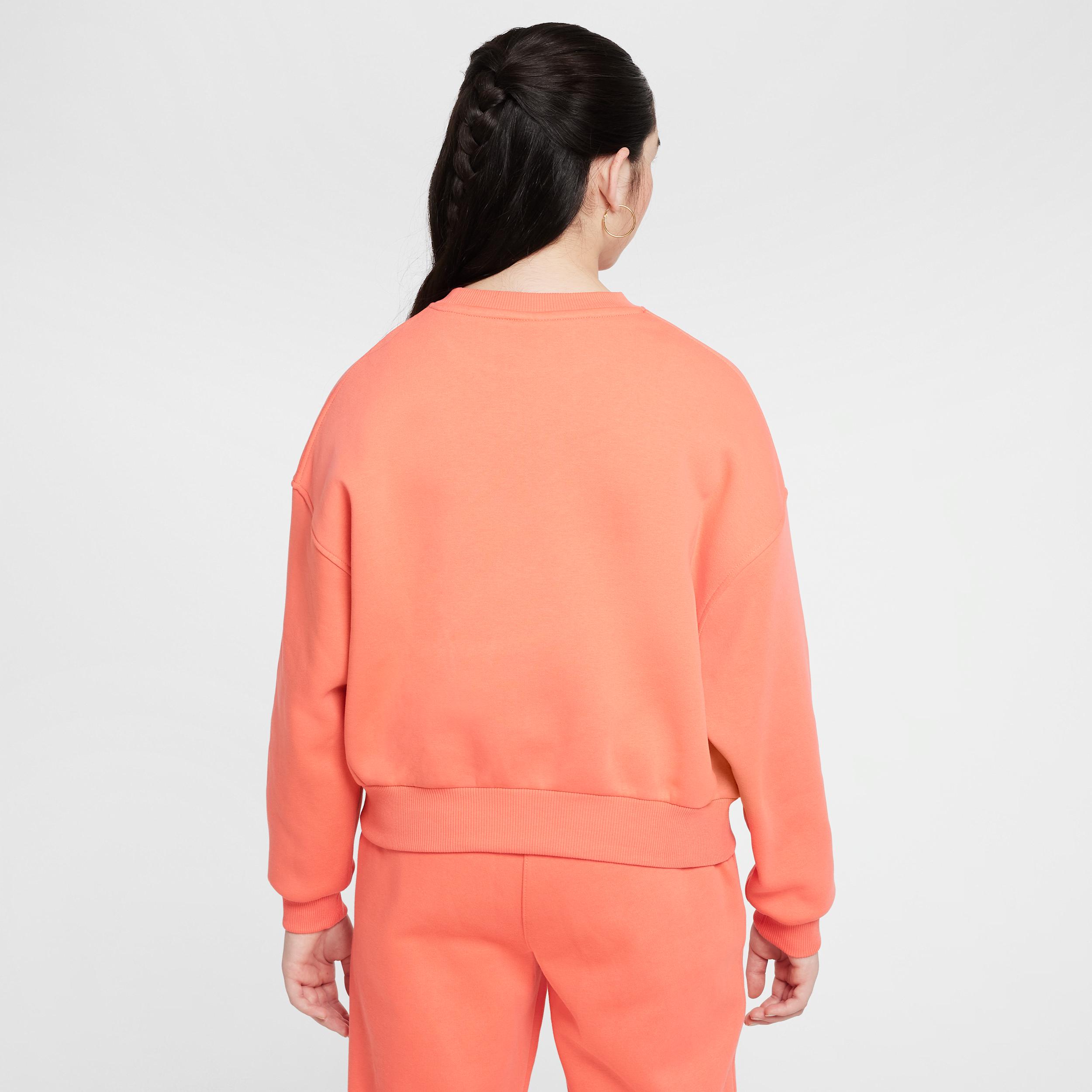 Unisex Nike Sportswear Club Fleece Girls Boxy Crew-Neck Sweatshirt | FZ9244-814 Product Image