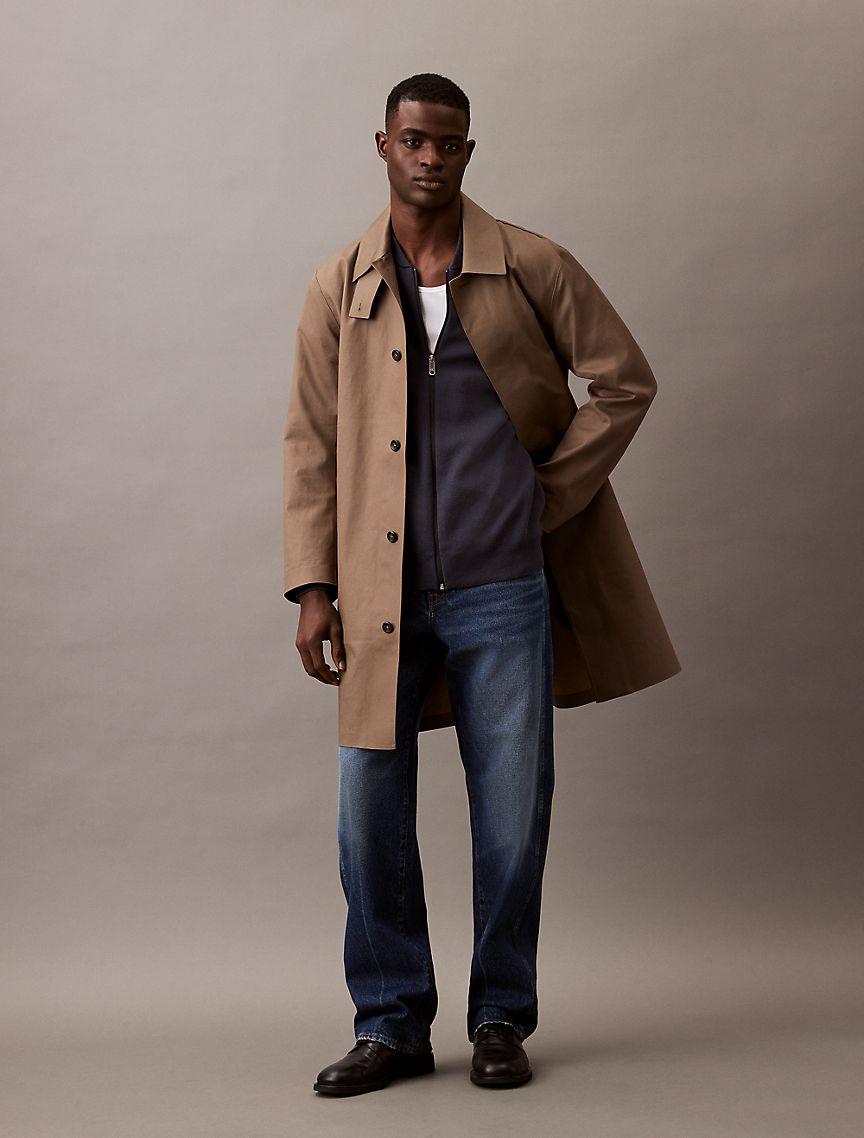 Smooth Cotton Sweater Bomber Jacket Product Image