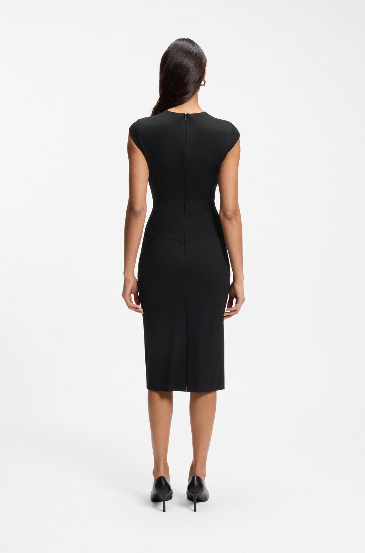 Stretch-fabric dress with cap sleeves Product Image
