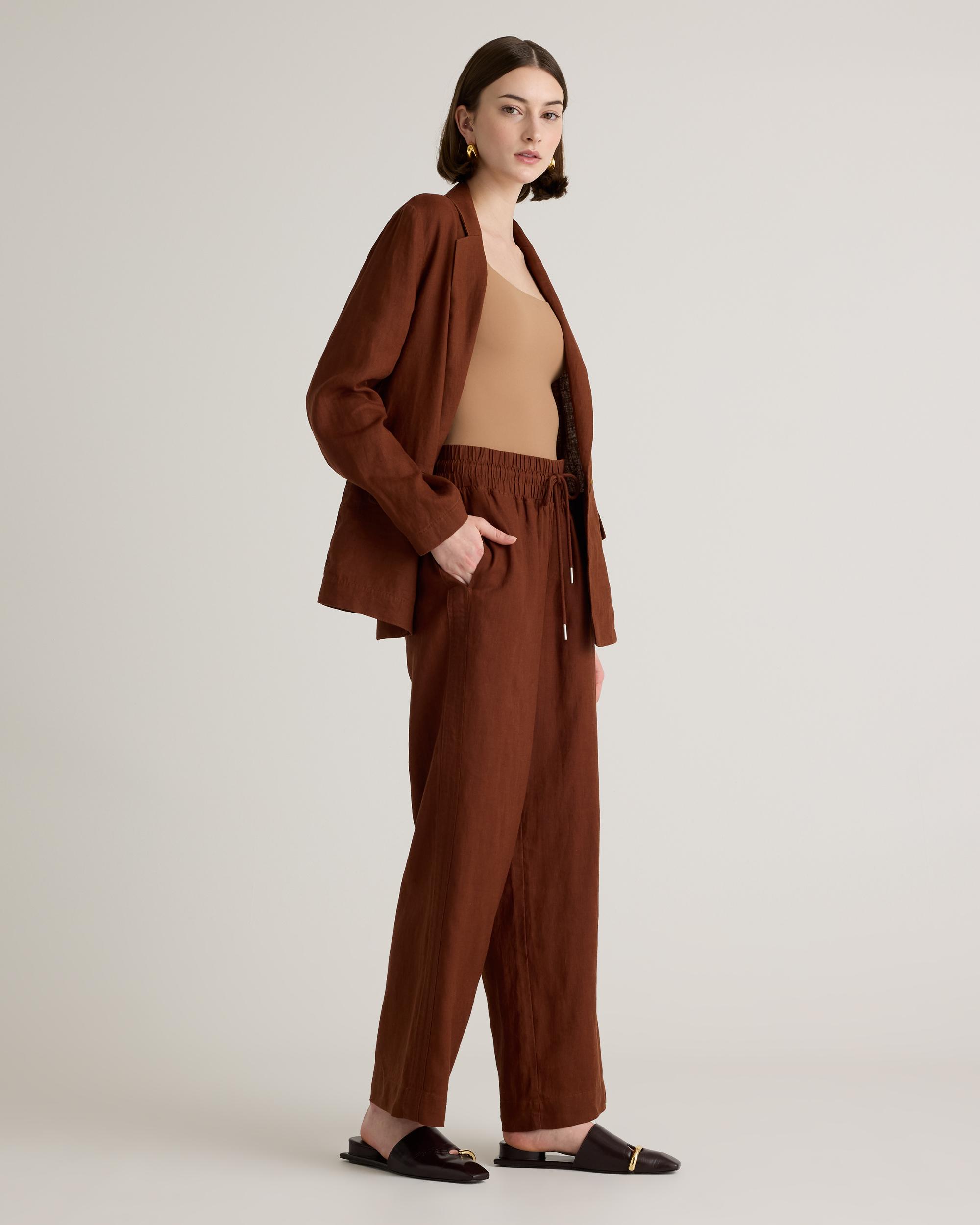 Quince | Women's 100% European Linen Wide Leg Pants Product Image