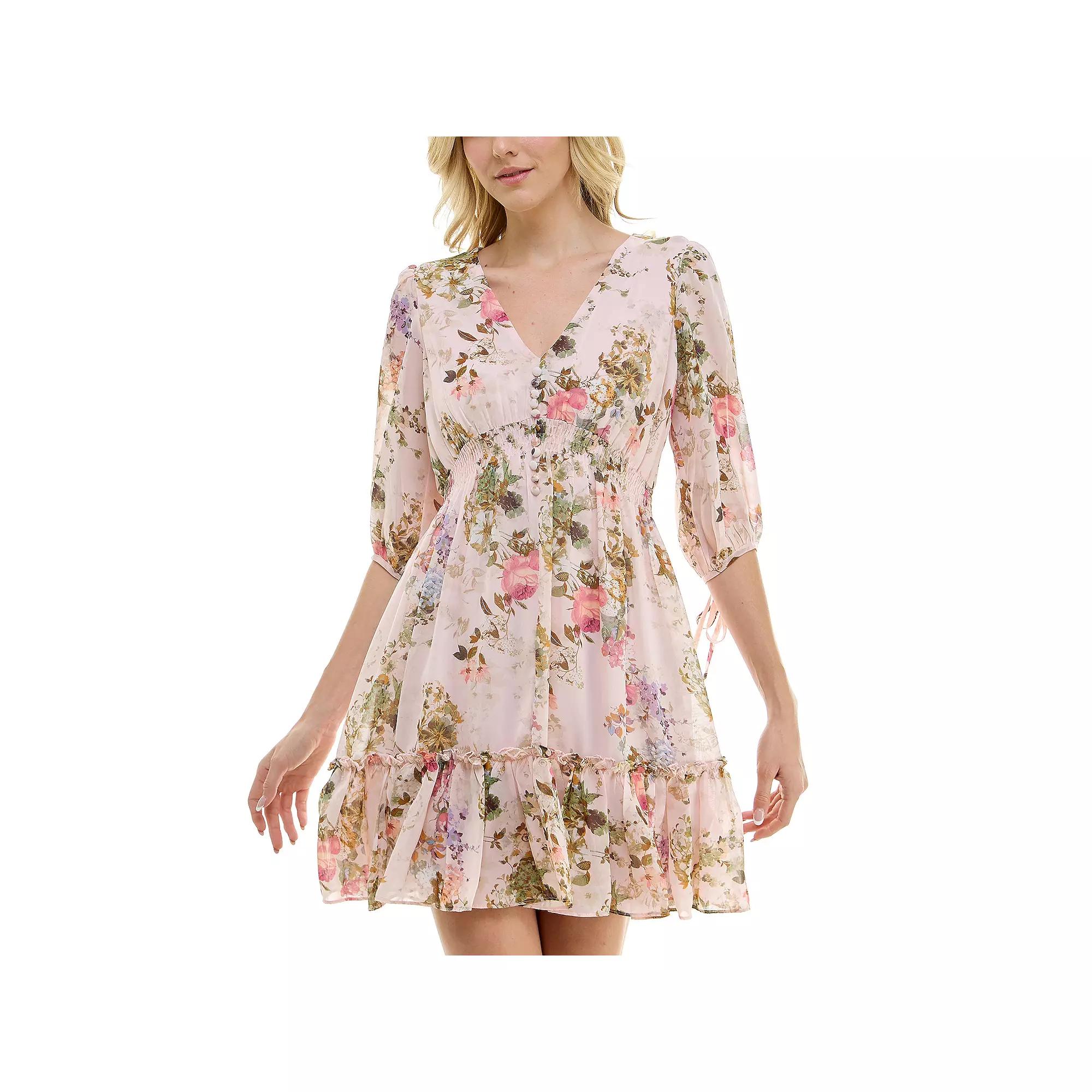 Women's Taylor Fit & Flare V-Neck Mini Dress,  Product Image