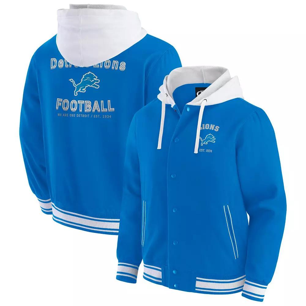 Men's Darius Rucker Collection by Fanatics Blue Detroit Lions Full-Snap Hoodie Jacket,  Product Image