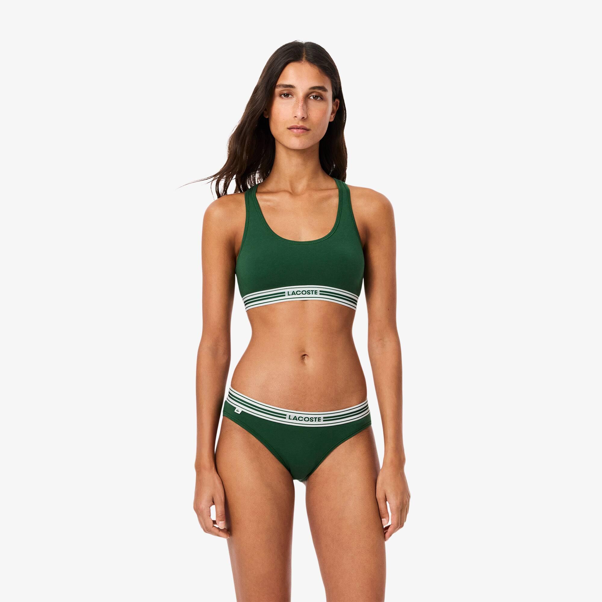 Contrast Band Stretch Cotton Bralette Product Image