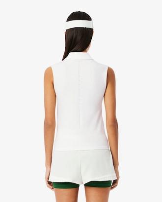 Women's Sleeveless Stretch Knit Tennis Polo Product Image