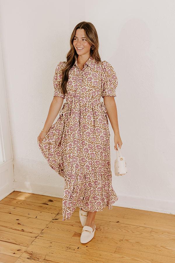 Falling For Floral Midi Dress Product Image