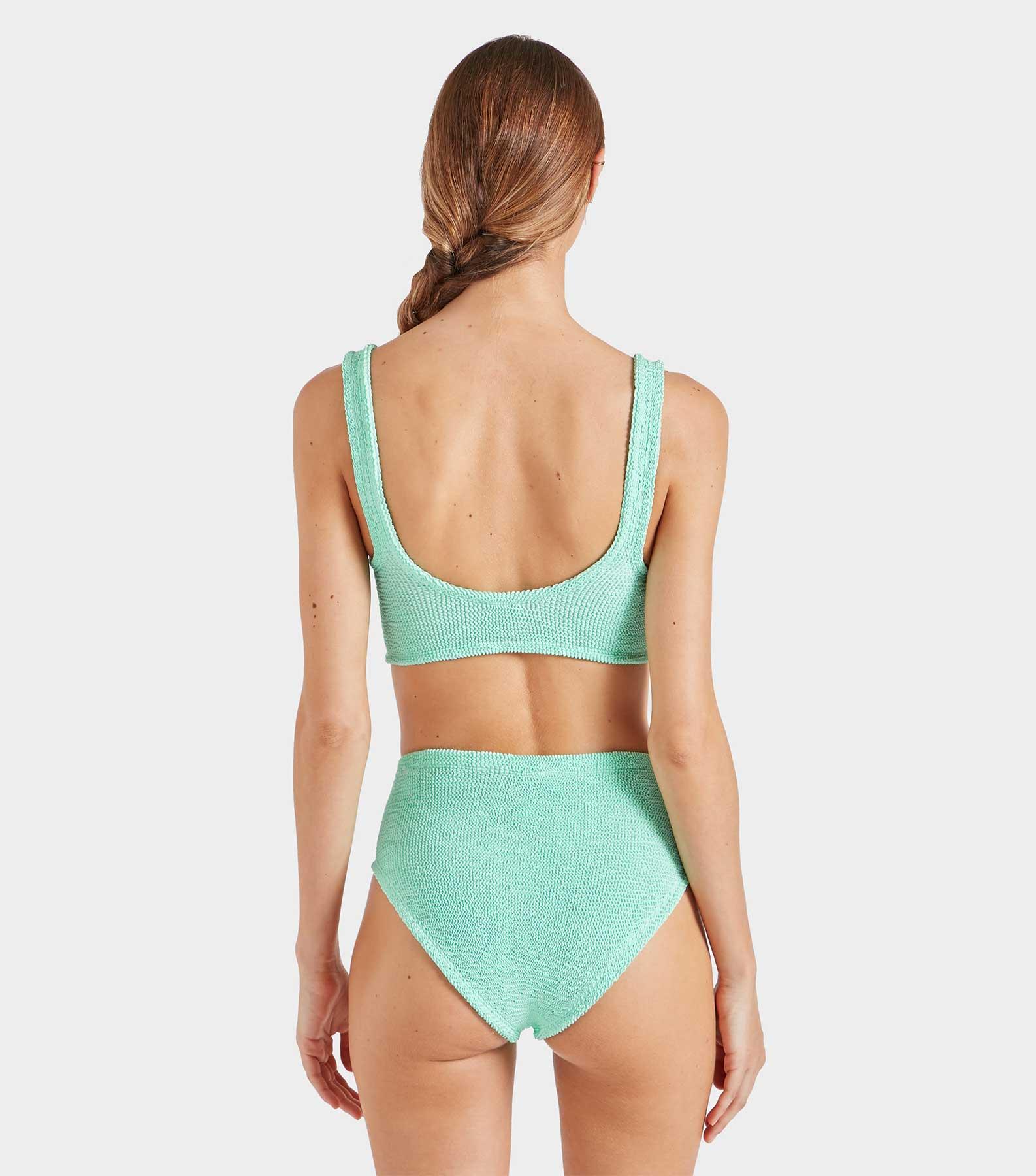 Nadine Bikini With Pearly Hoop - Metallic Mint Product Image