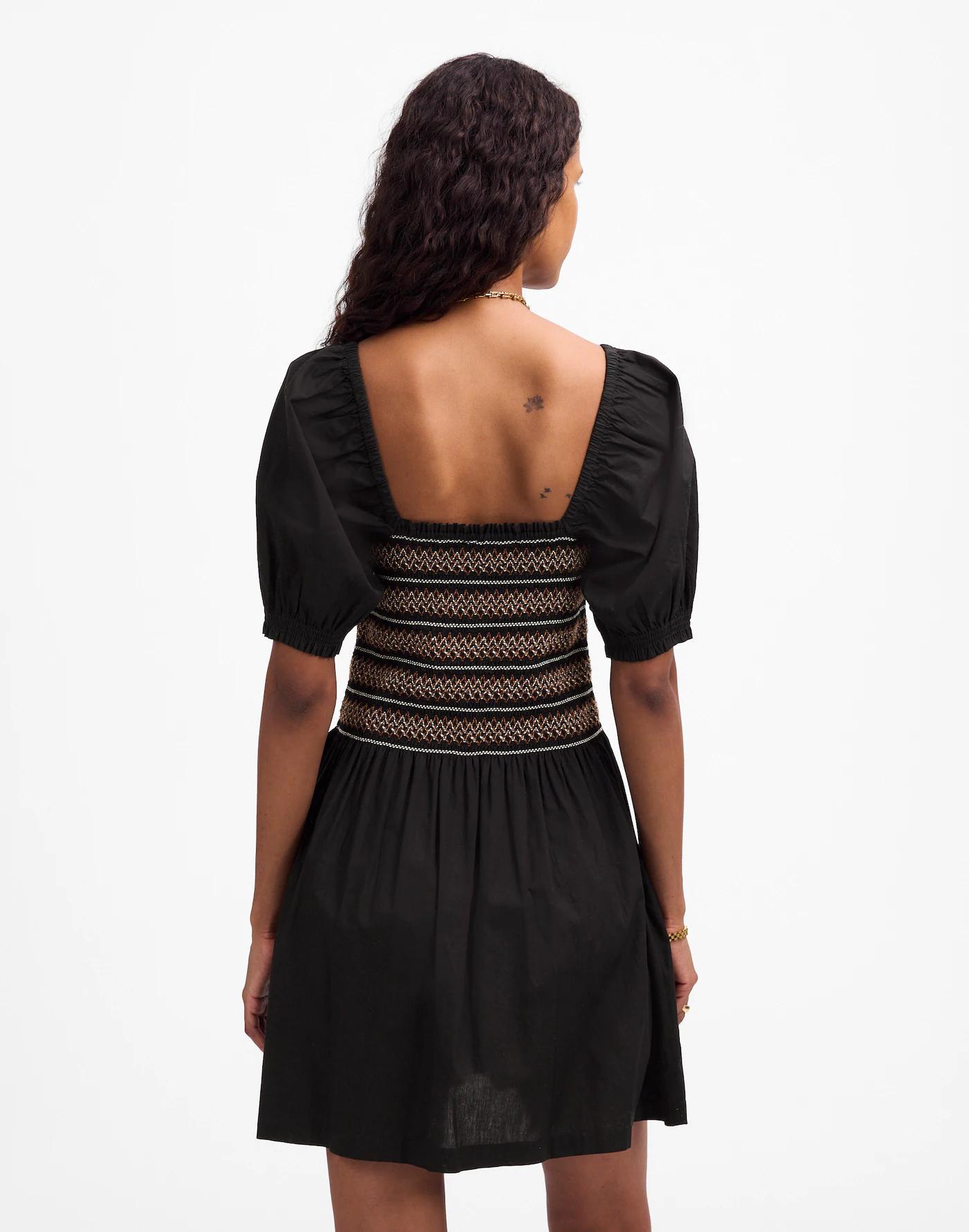 Poplin Puff-Sleeve Mini Dress Product Image