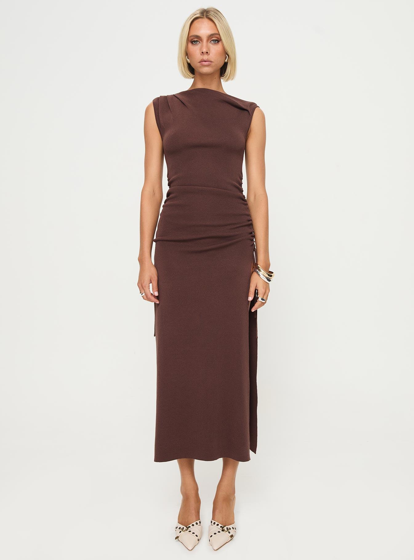 Original Sin Dress Midi Dress Chocolate Product Image