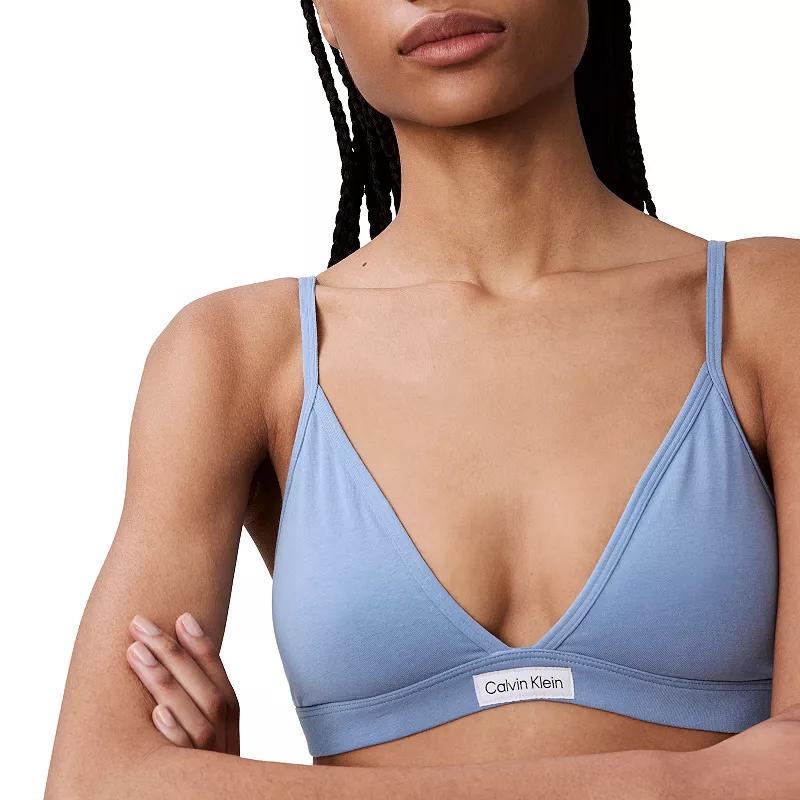 Calvin Klein Classic Comfort Lightly Lined Triangle Bra QF8484, Women's, Size: Medium, Black Product Image