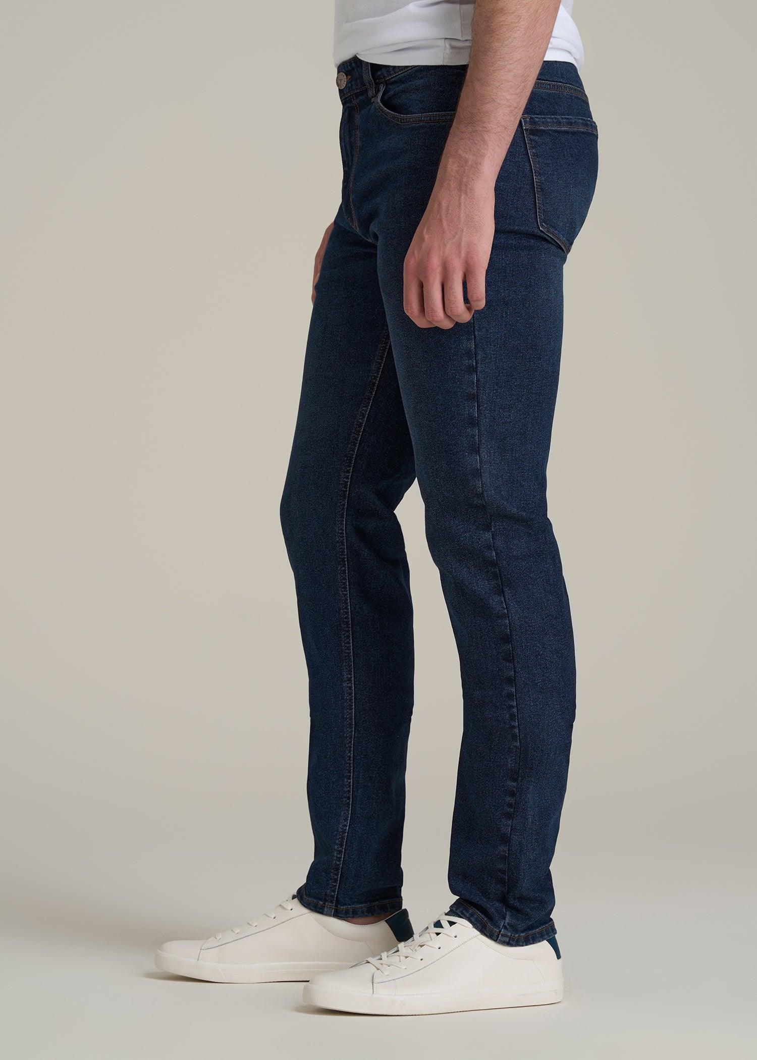 Dylan Slim Fit Jeans for Tall Men in Faded Dark Indigo Male Product Image