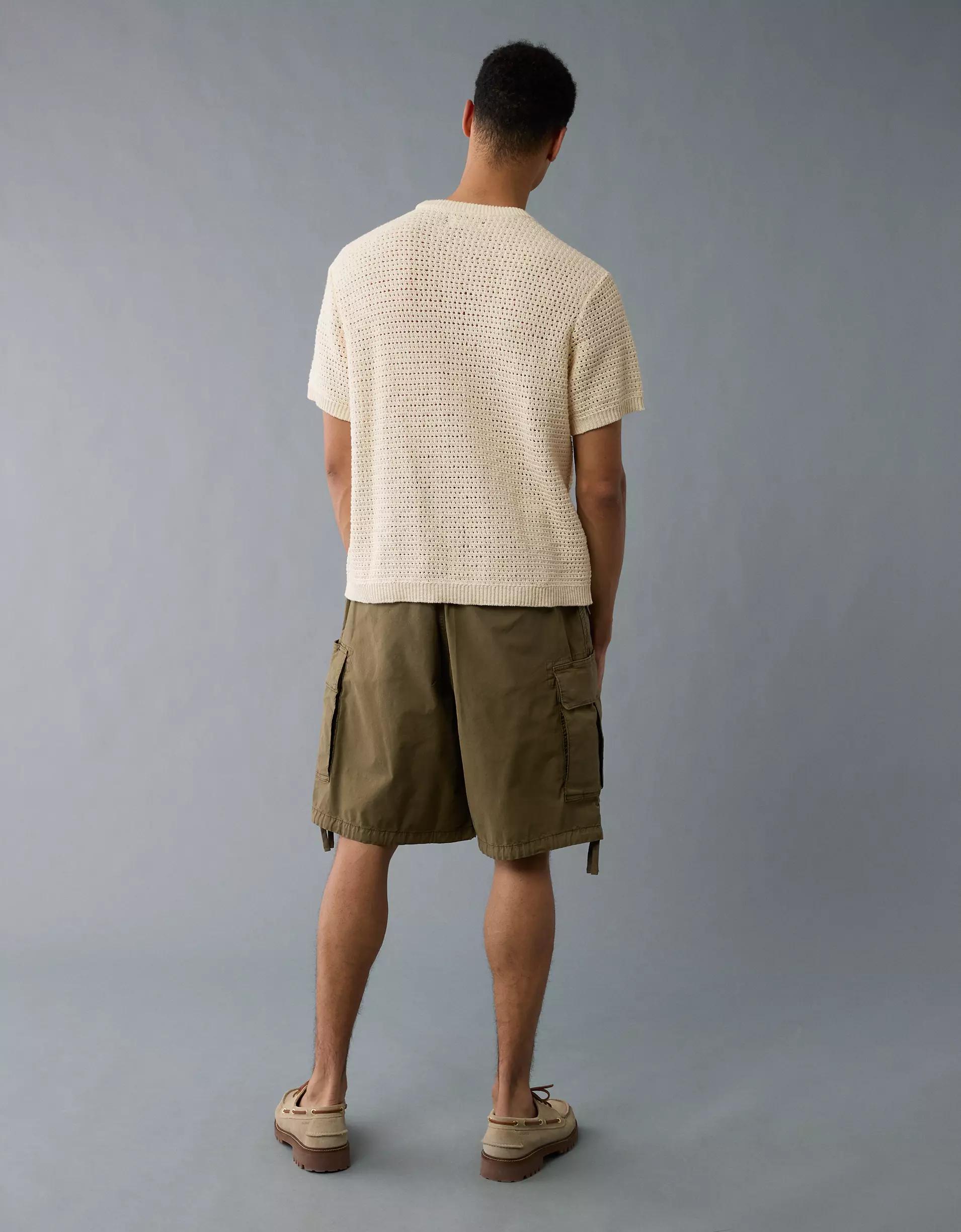 AE Open Knit Sweater T-Shirt Product Image