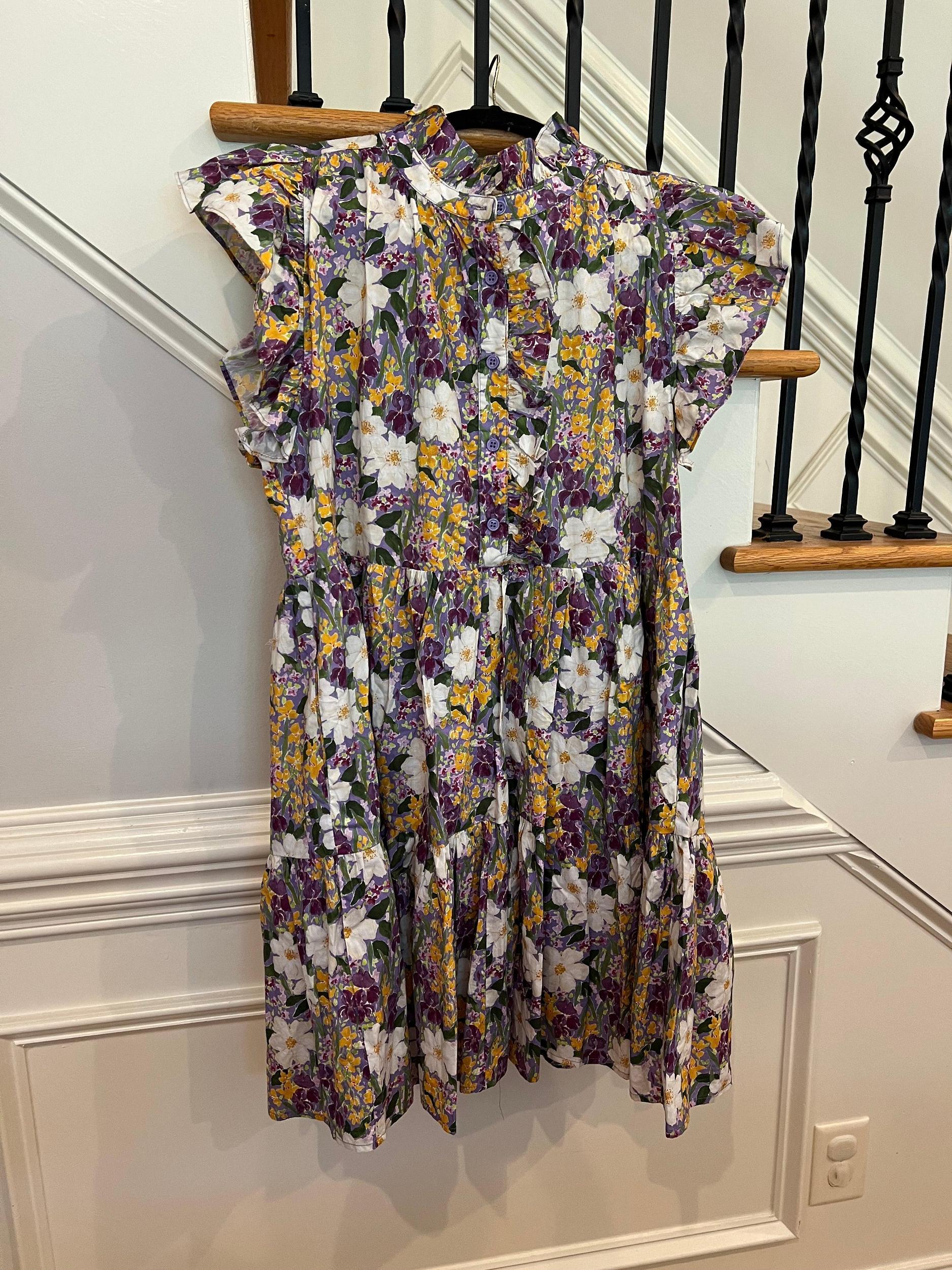 Floral Ruffle Dress- Lilac Product Image