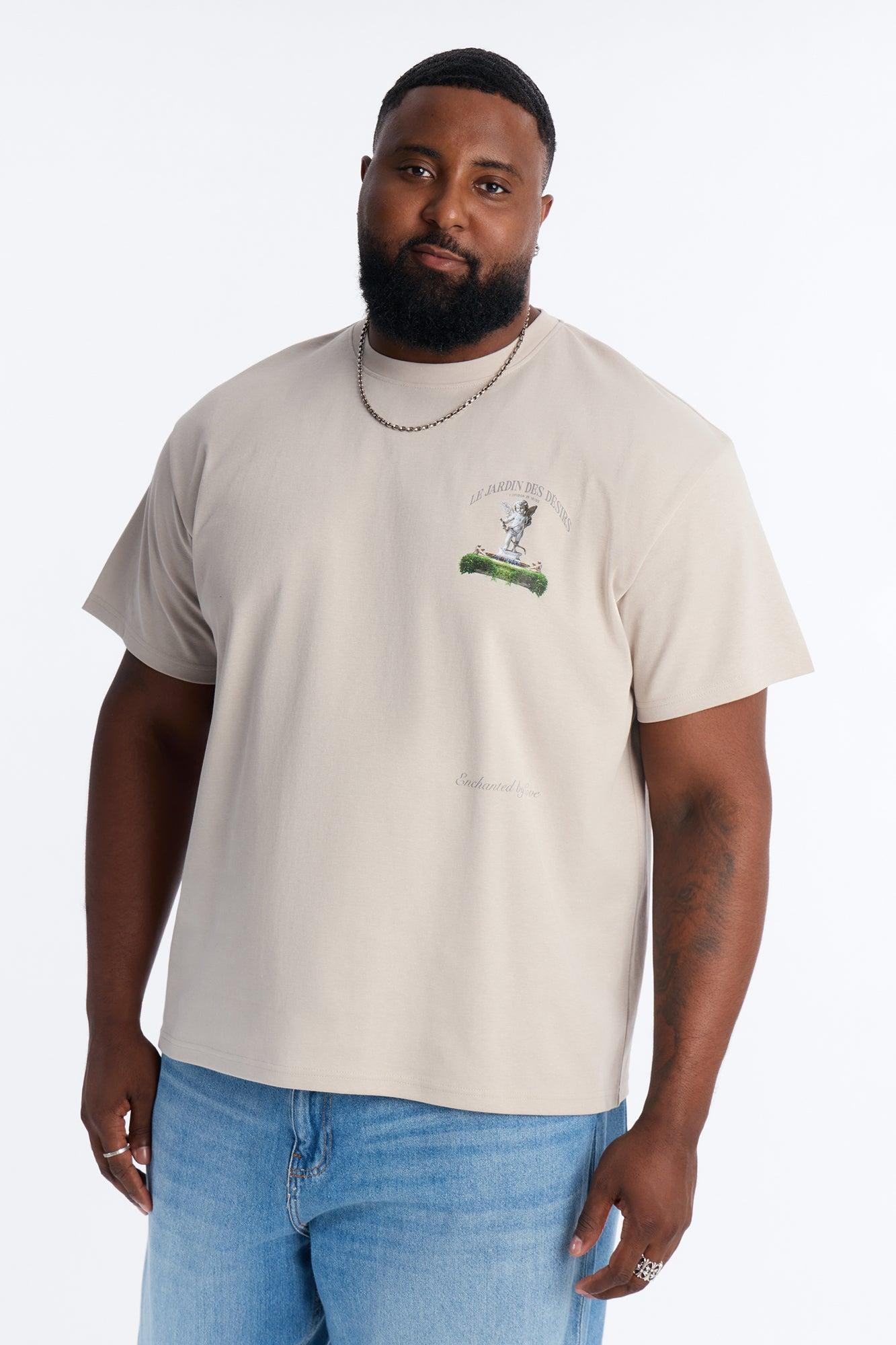 Le Jardin Des Desirs Short Sleeve Tee - Beige Male Product Image