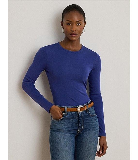 Lauren Ralph Lauren Knit Crew Neck Long Sleeve Top Product Image
