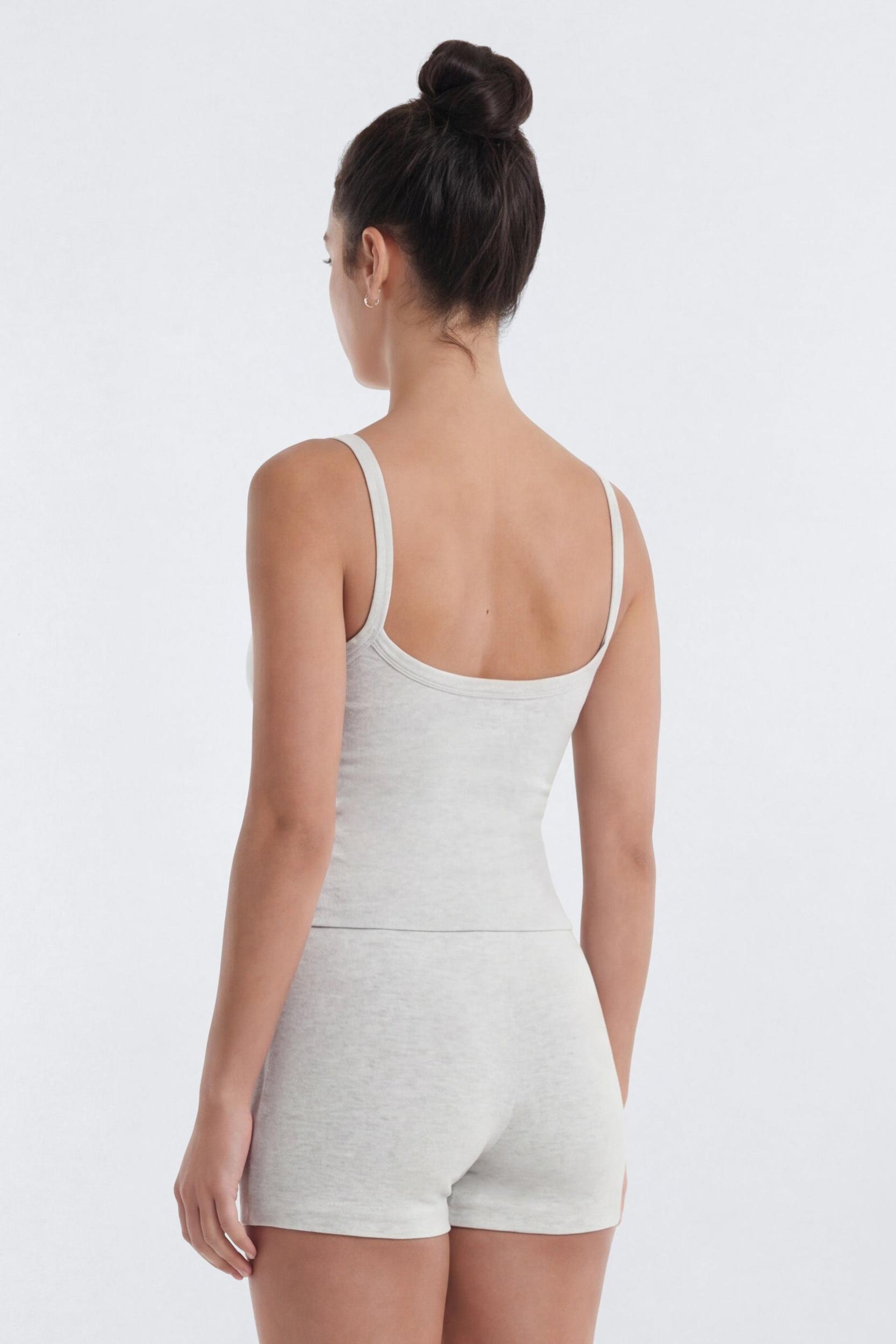CottonFlex™ Low Back Sports Romper - Heather Grey Female Product Image