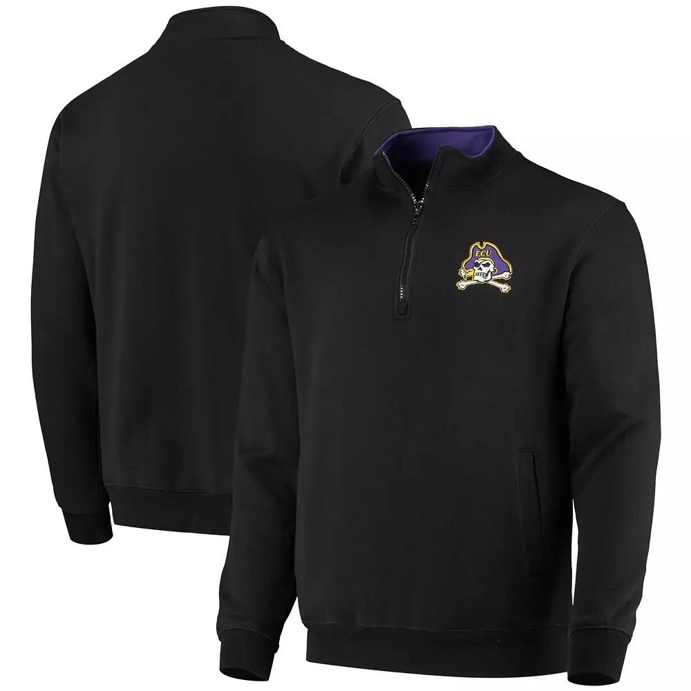 Men's Colosseum Black ECU Pirates Tortugas Logo Quarter-Zip Jacket,  Product Image