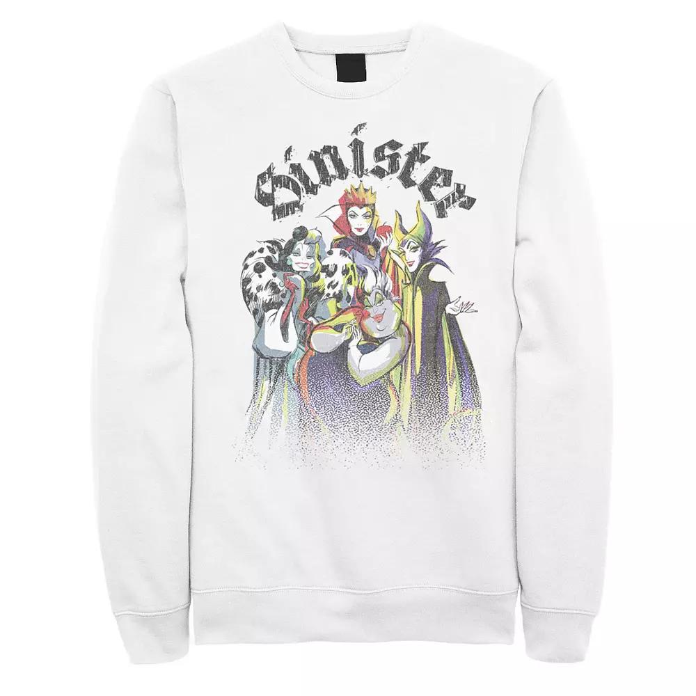 Disney Villains Men's Sinister Group Sweatshirt, Size: XXL, White Product Image