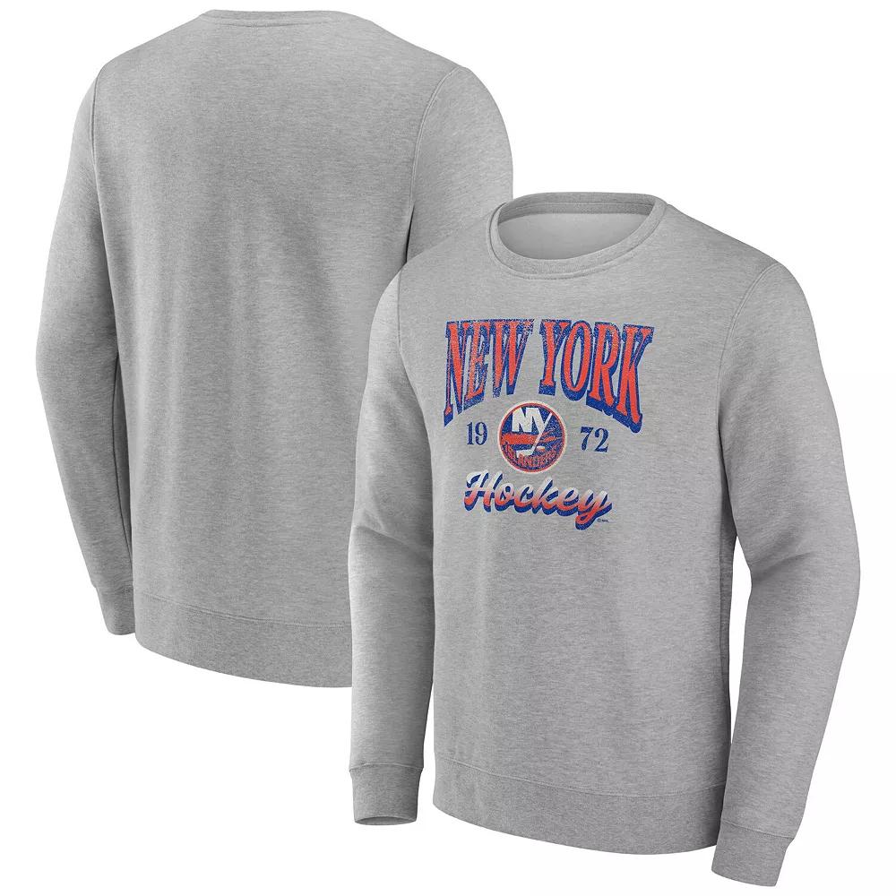 Men's Fanatics Gray New York Islanders Nimbus Fleece Pullover Sweatshirt,  Product Image
