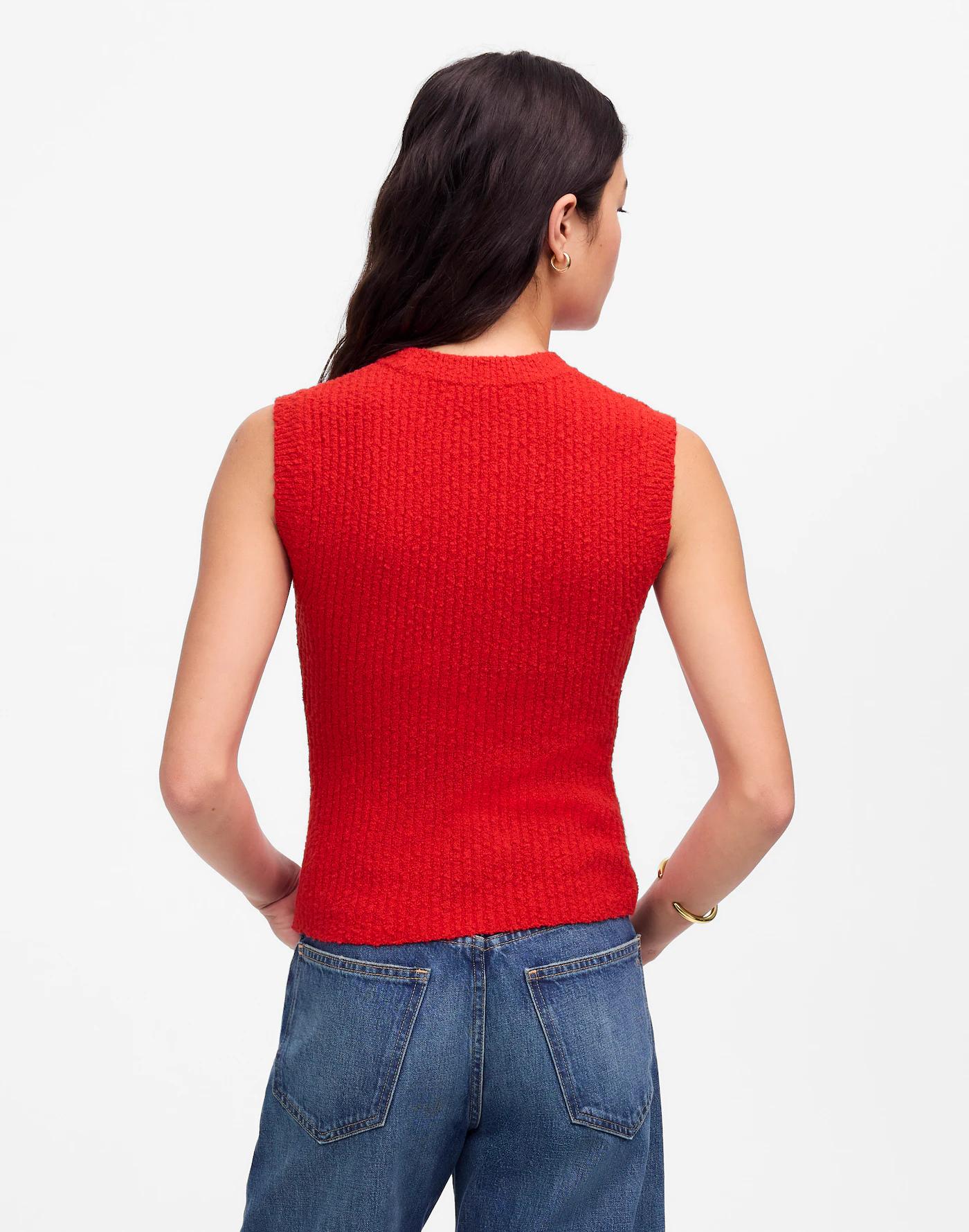 Bouclé-Knit Sweater Tank Product Image
