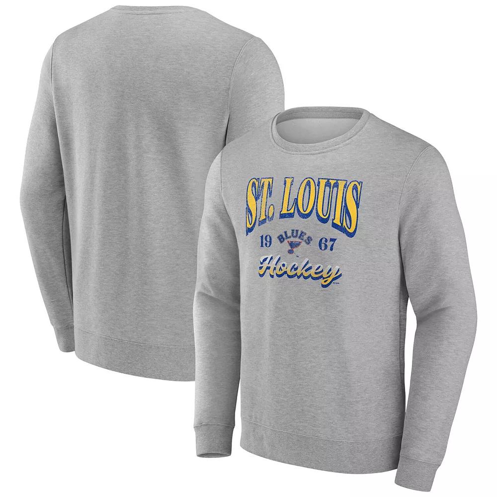 Men's Fanatics Gray St. Louis Blues Nimbus Fleece Pullover Sweatshirt,  Product Image