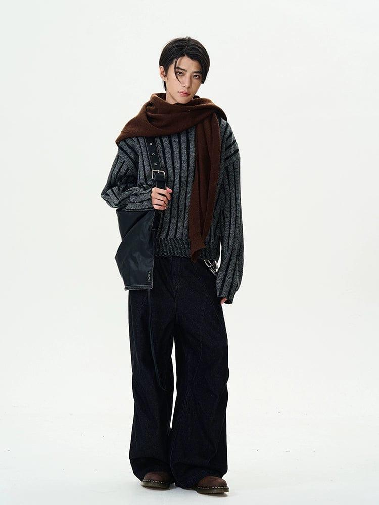 RT No. 11977 GRAY KNIT PULLOVER HOODIE Product Image