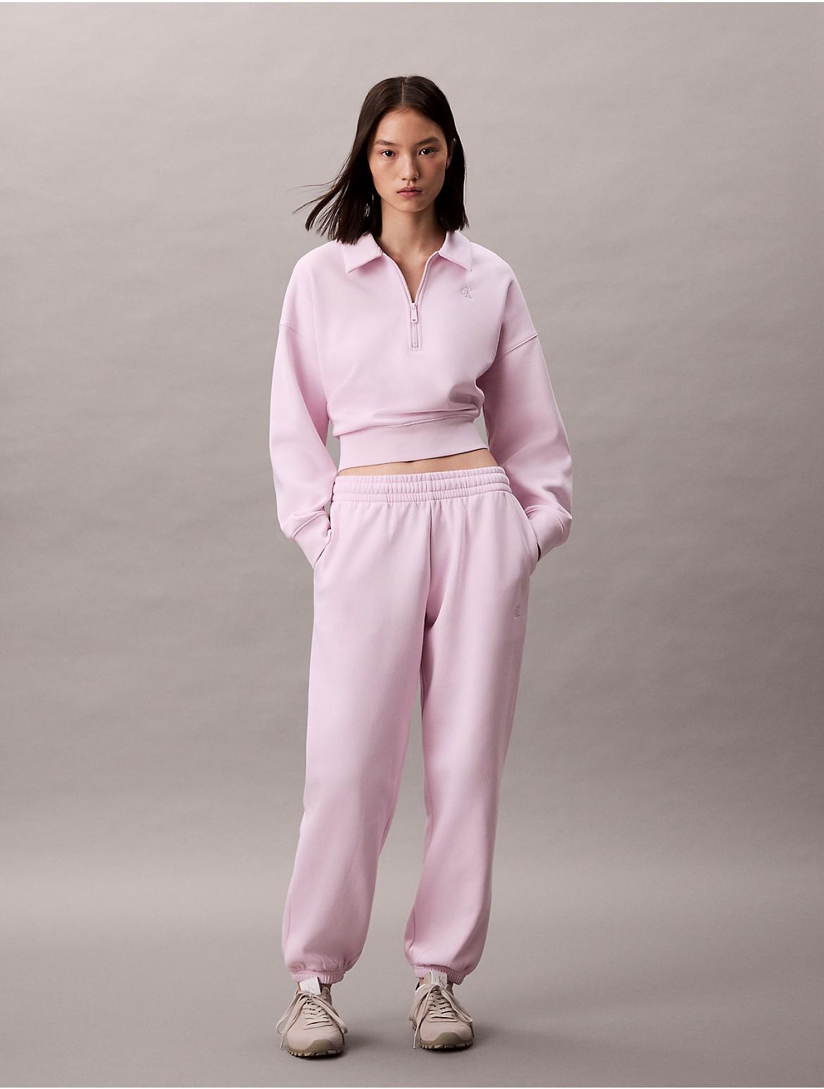 Calvin Klein Womens Archive Logo Fleece Joggers - Pink Product Image