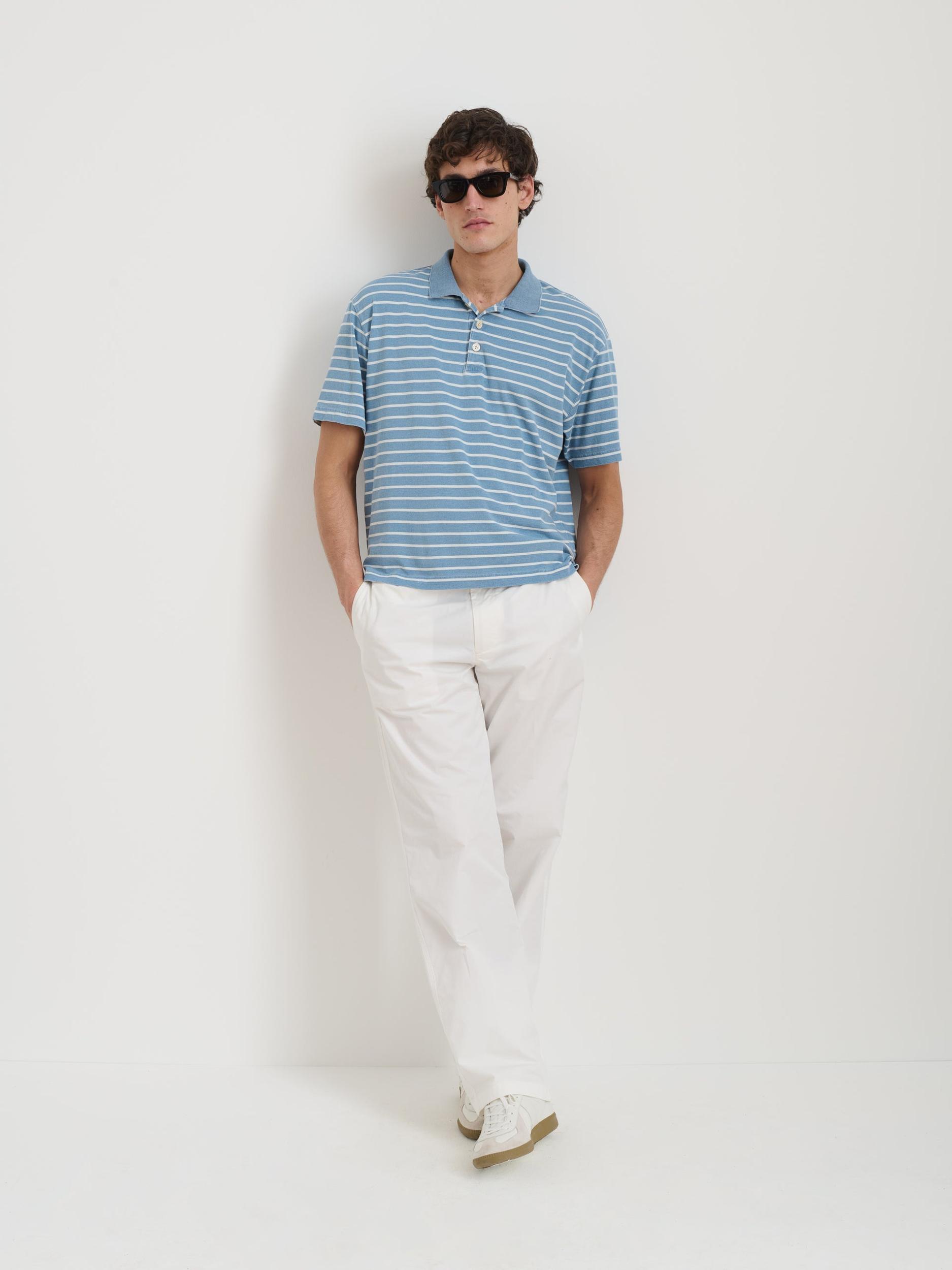 Lucas Polo In Indigo Stripe Product Image