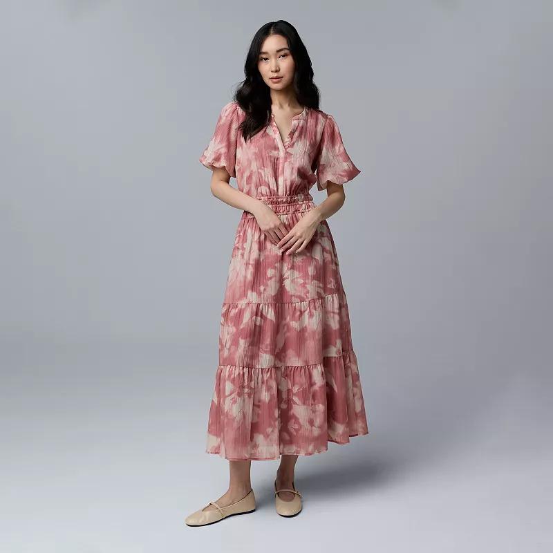 Women's Simply Vera Vera Wang Short Sleeve Maxi Dress,  Product Image
