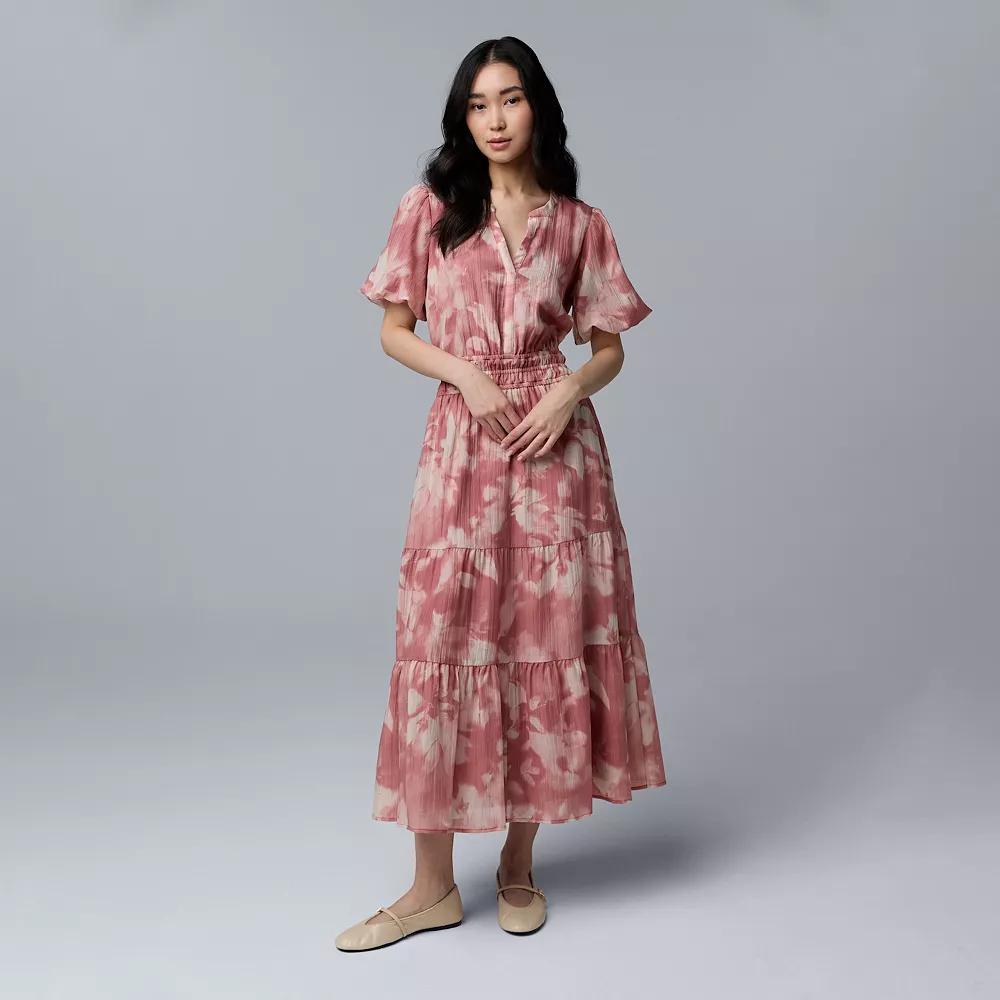 Women's Simply Vera Vera Wang Short Sleeve Maxi Dress,  Product Image
