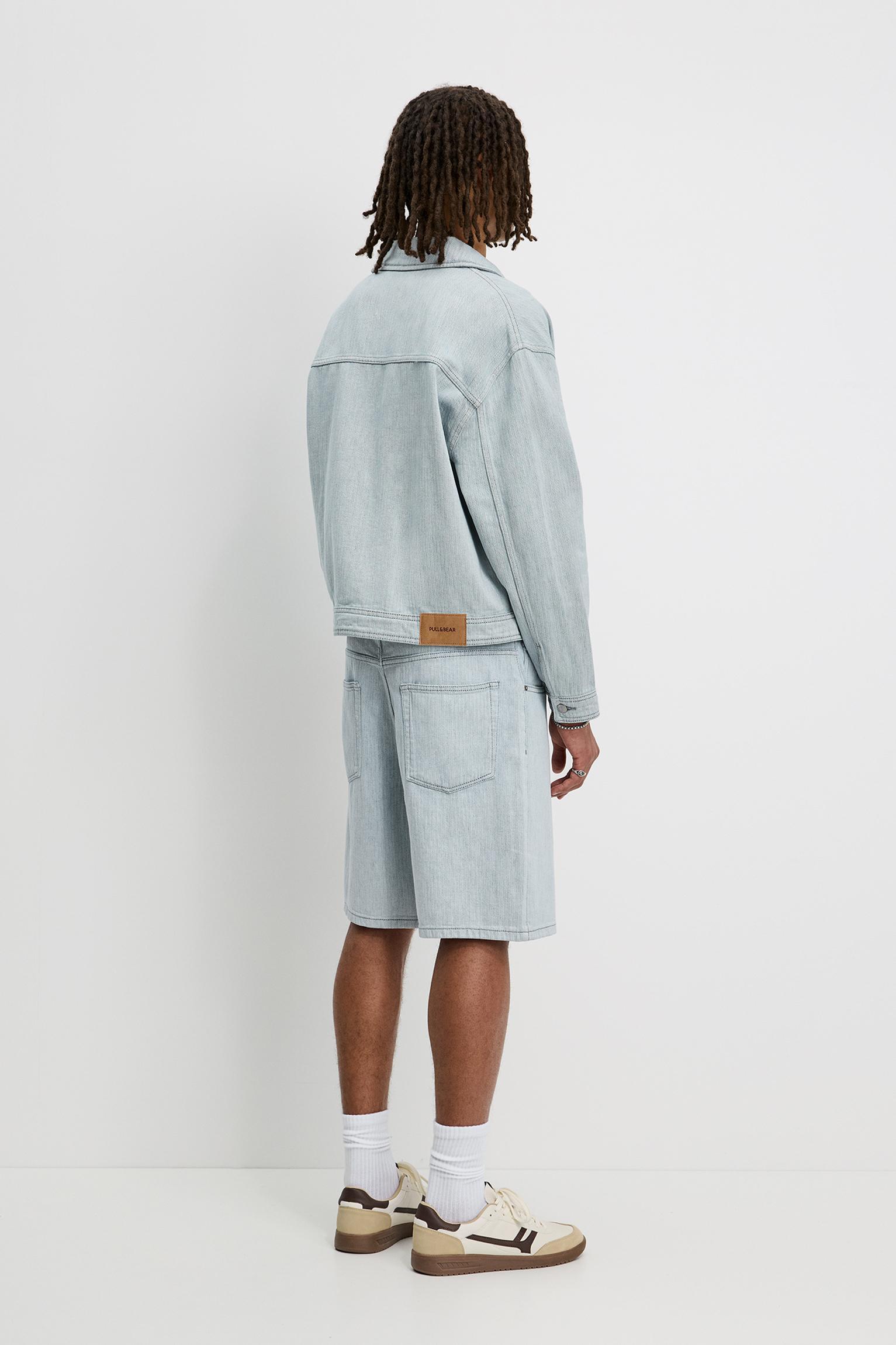 Denim jacket with pockets Product Image