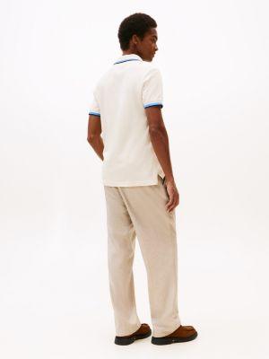Slim Fit Stripe-Cuff Stretch Pique Polo Product Image