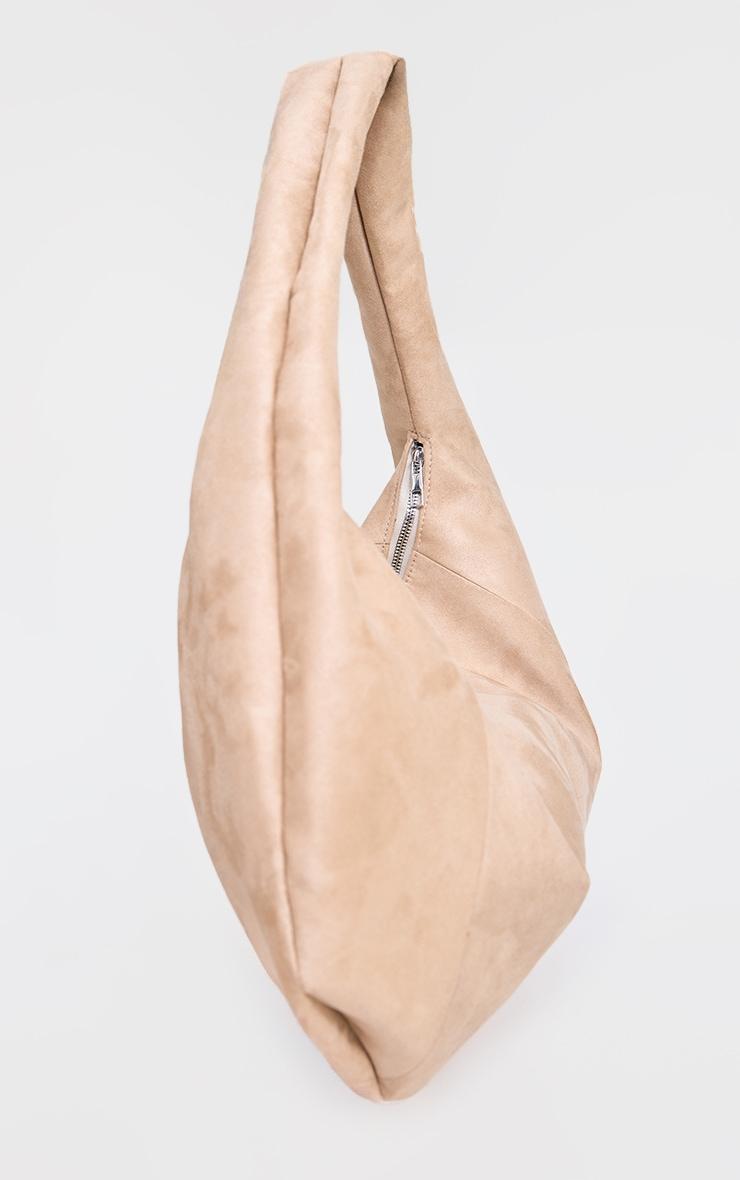 Mink Oversized Faux Suede Tote Product Image
