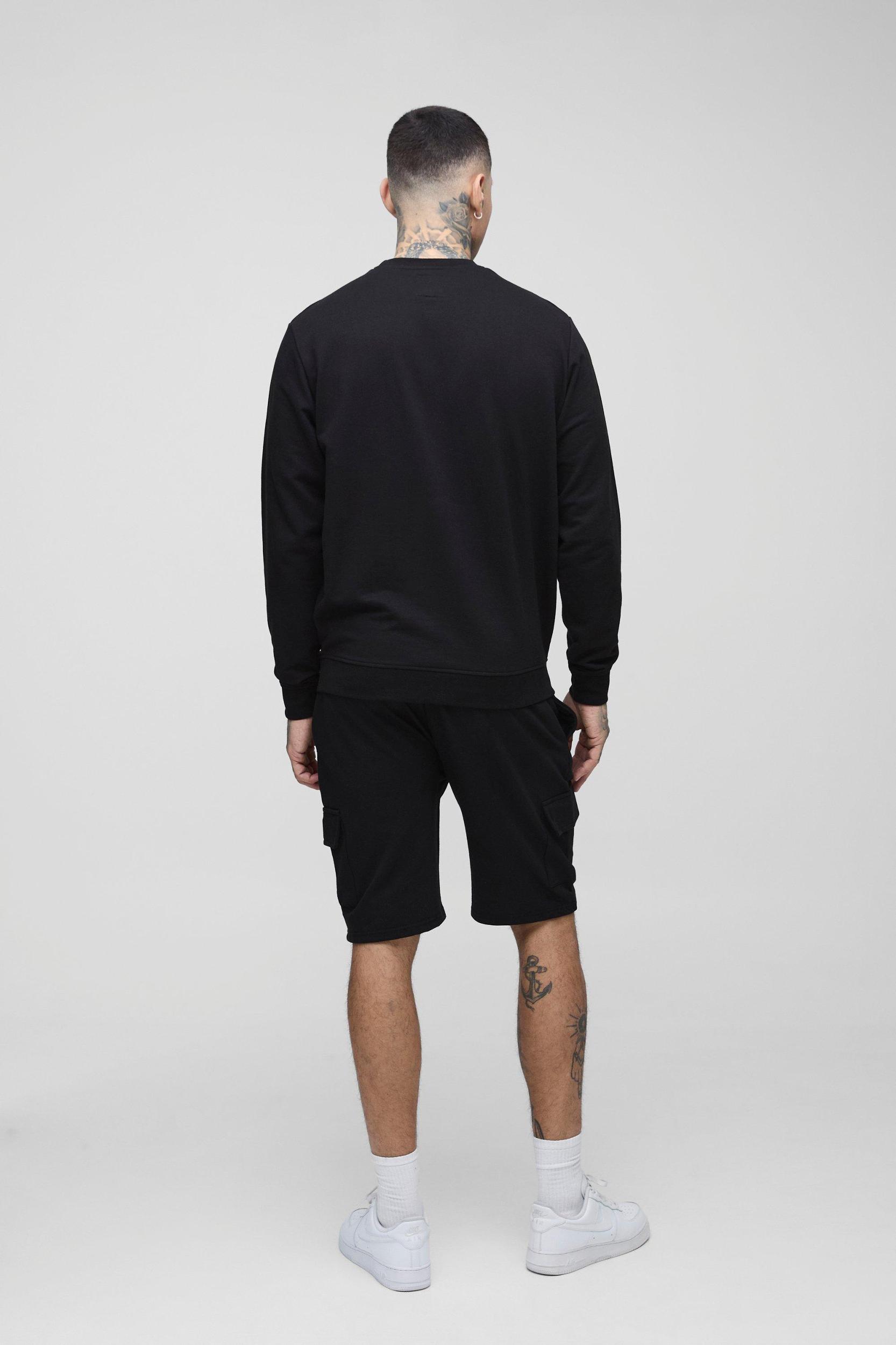 Tall 260GSM Loopback Regular Fit Basic Cargo Shorts | boohooMAN USA Product Image