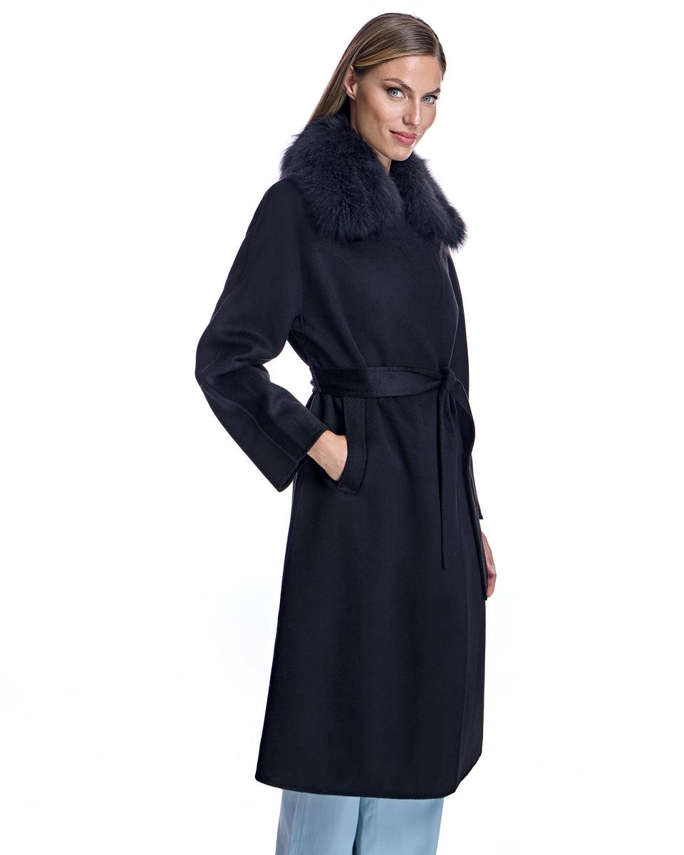 Cashmere Belted Coat with Cashmere Goat Shirt Collar-Maximilian Product Image