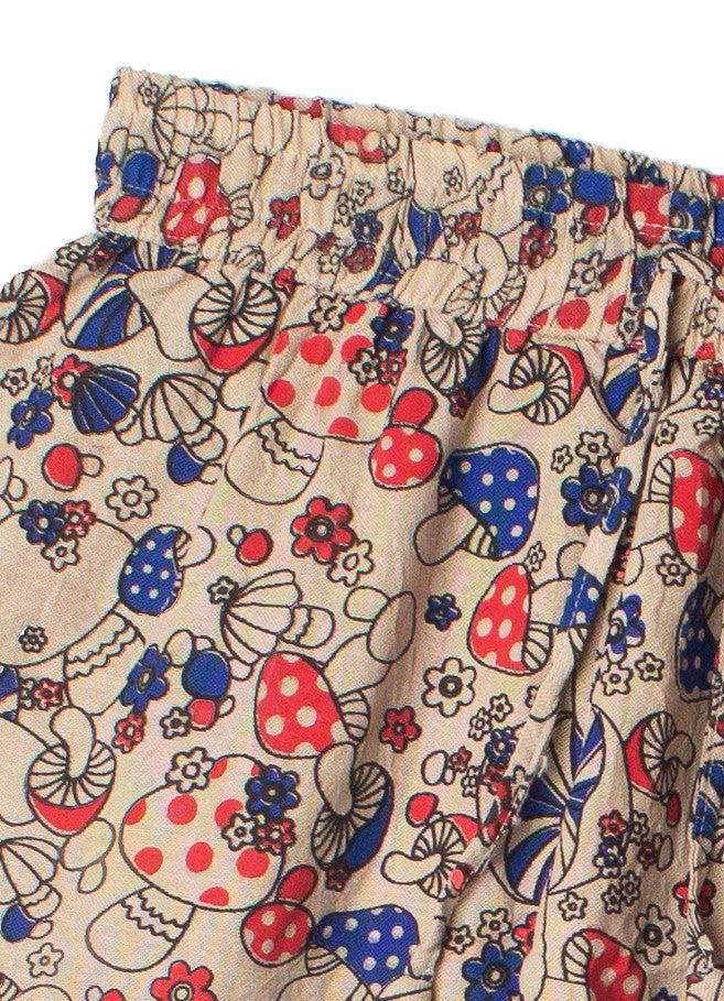 Red & Blue Mushroom Floral Cargo Pants Product Image