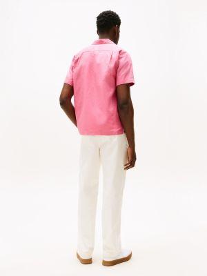 Regular Fit Linen-Blend Camp Shirt Product Image